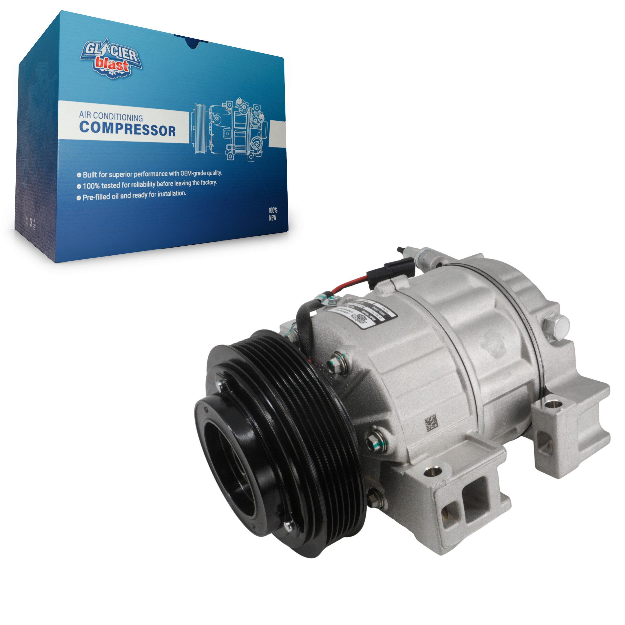 Glacier Blast GLB-NI12503 A/C Compressor for 2007-2012 Nissan Altima, Nissan Sentra