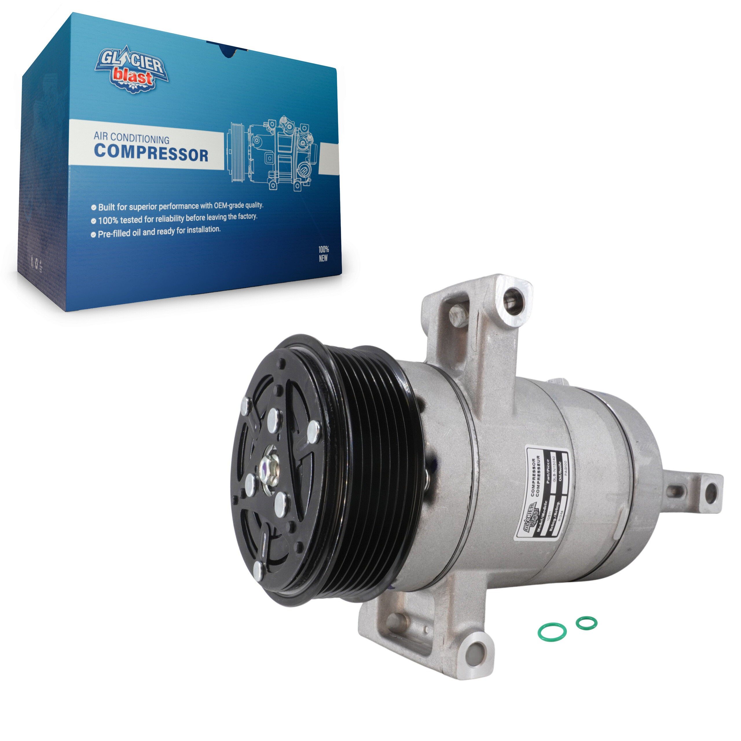 Glacier Blast GLB-NI13040 A/C Compressor for 2011-2017 Nissan Juke