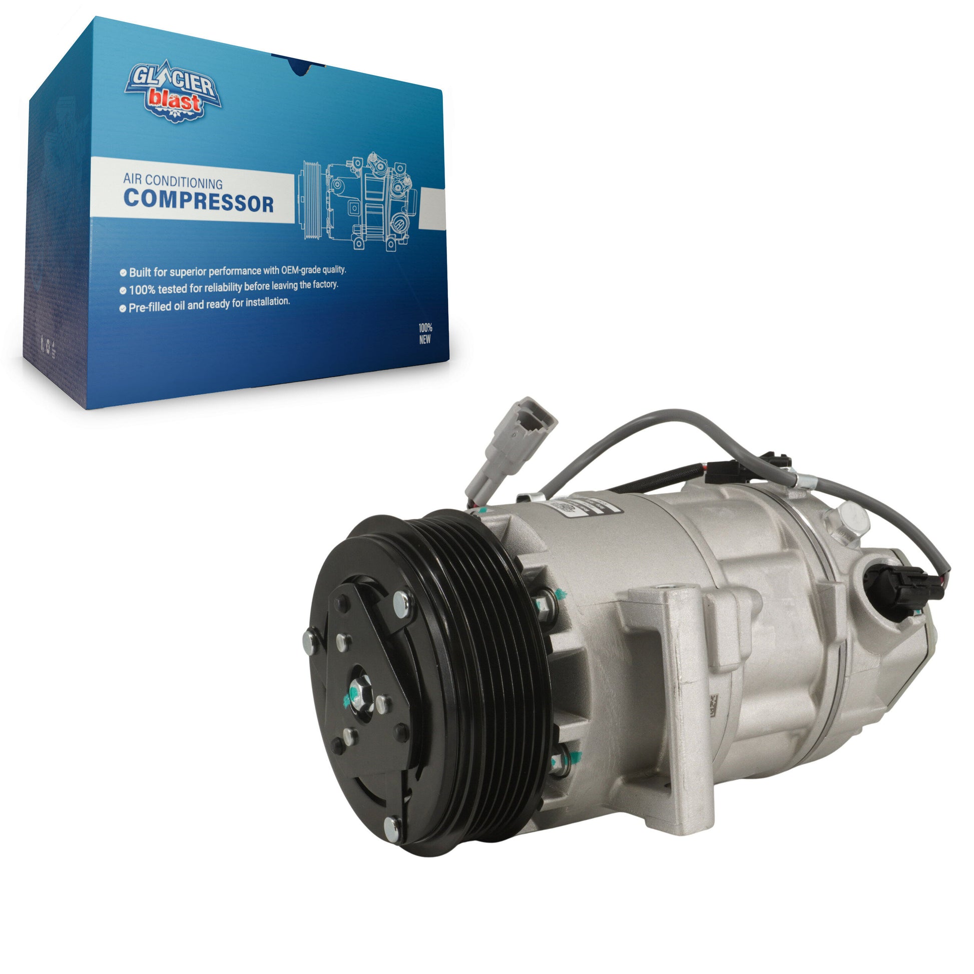 Glacier Blast GLB-NI13045 A/C Compressor for 2013-2019 Nissan Sentra