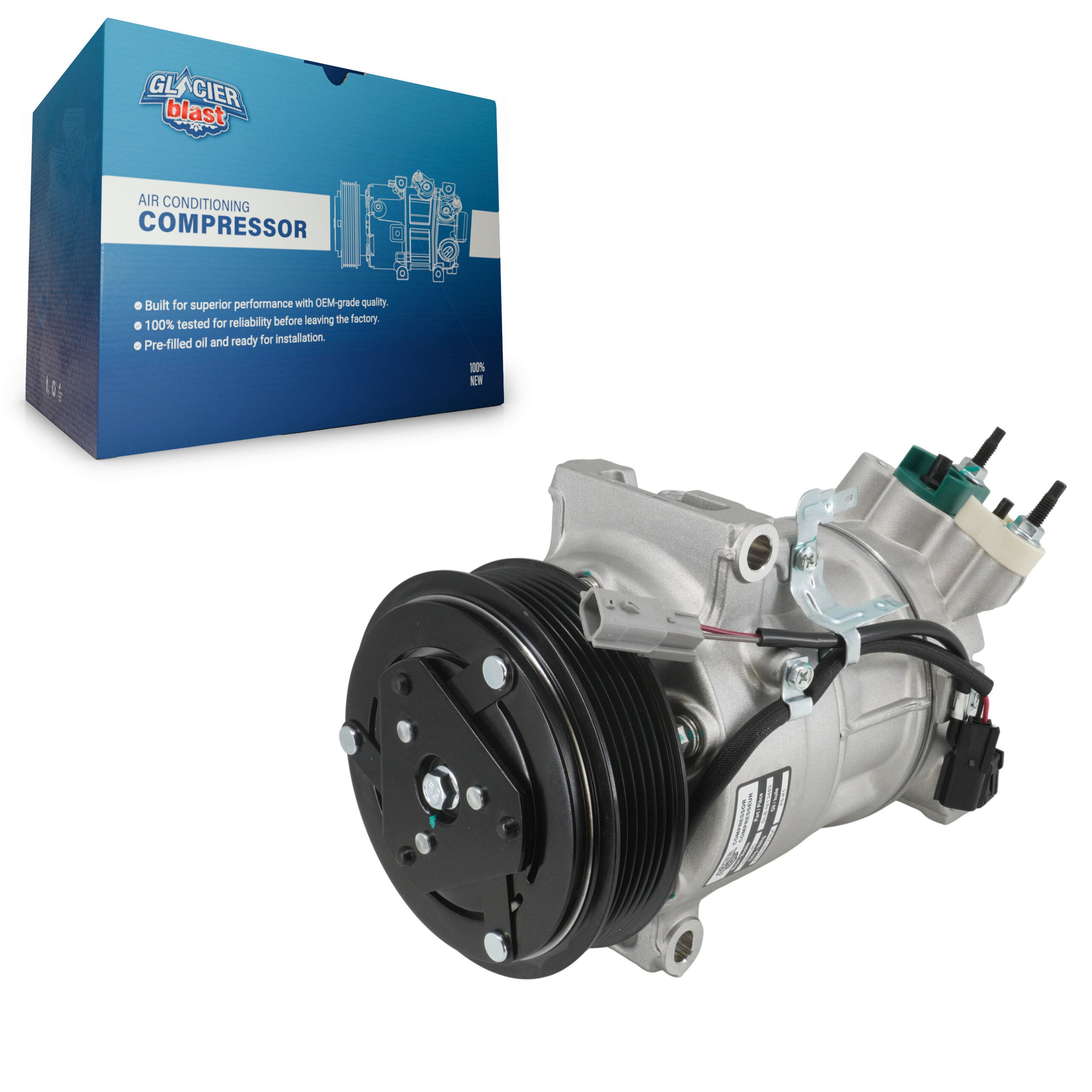 Glacier Blast GLB-NI13483 A/C Compressor for 2020-2025 Nissan Sentra