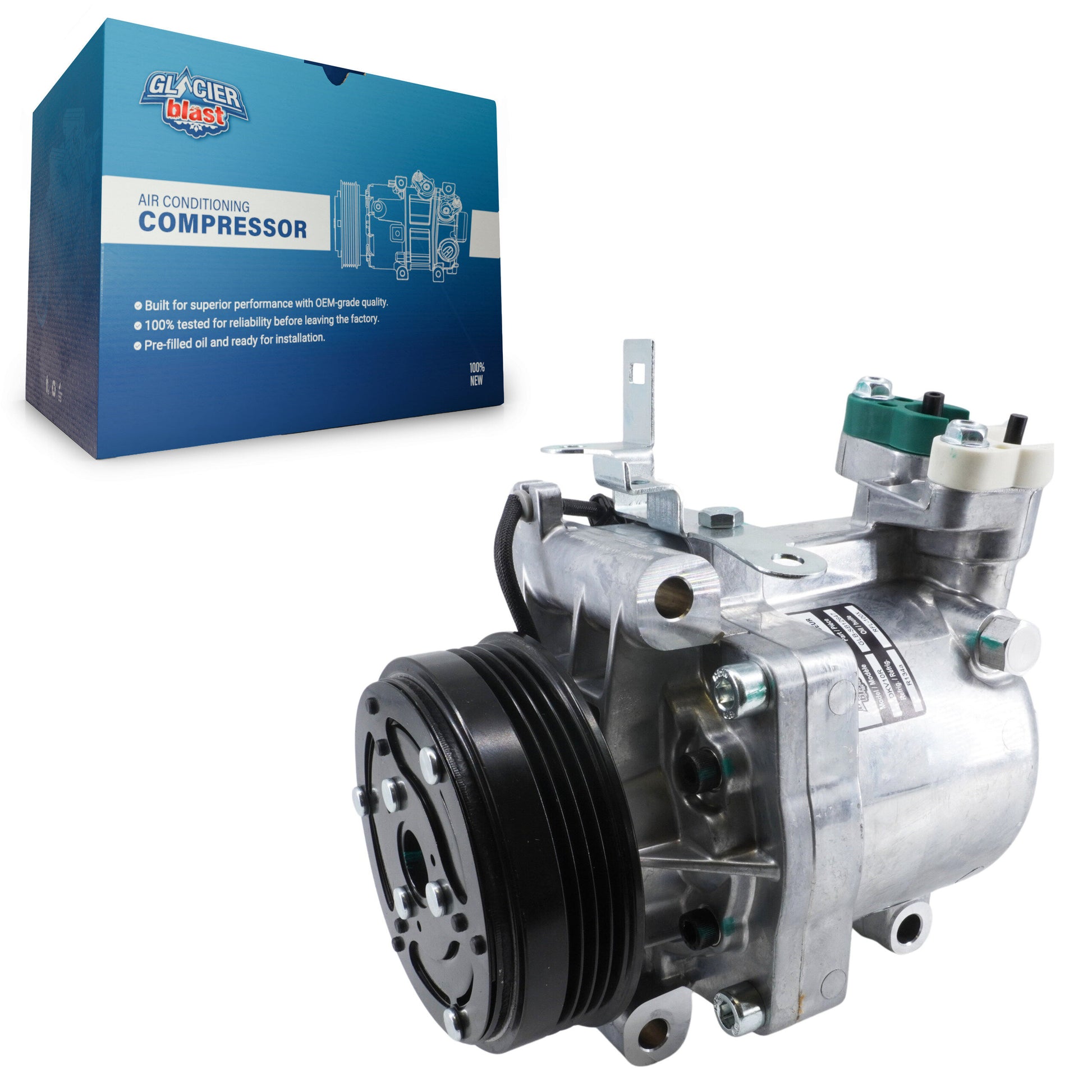 Glacier Blast GLB-SB12647 A/C Compressor for 2007-2021 Subaru WRX, Subaru WRX STI and More