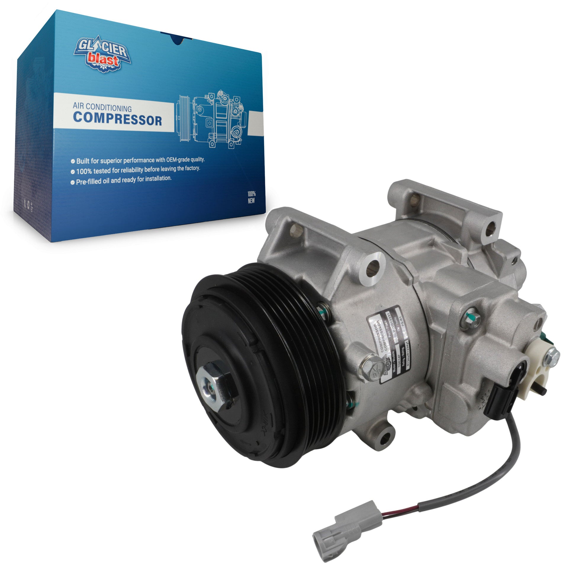 Glacier Blast GLB-SB13331 A/C Compressor for 2013-2019 Subaru Legacy, Subaru Outback