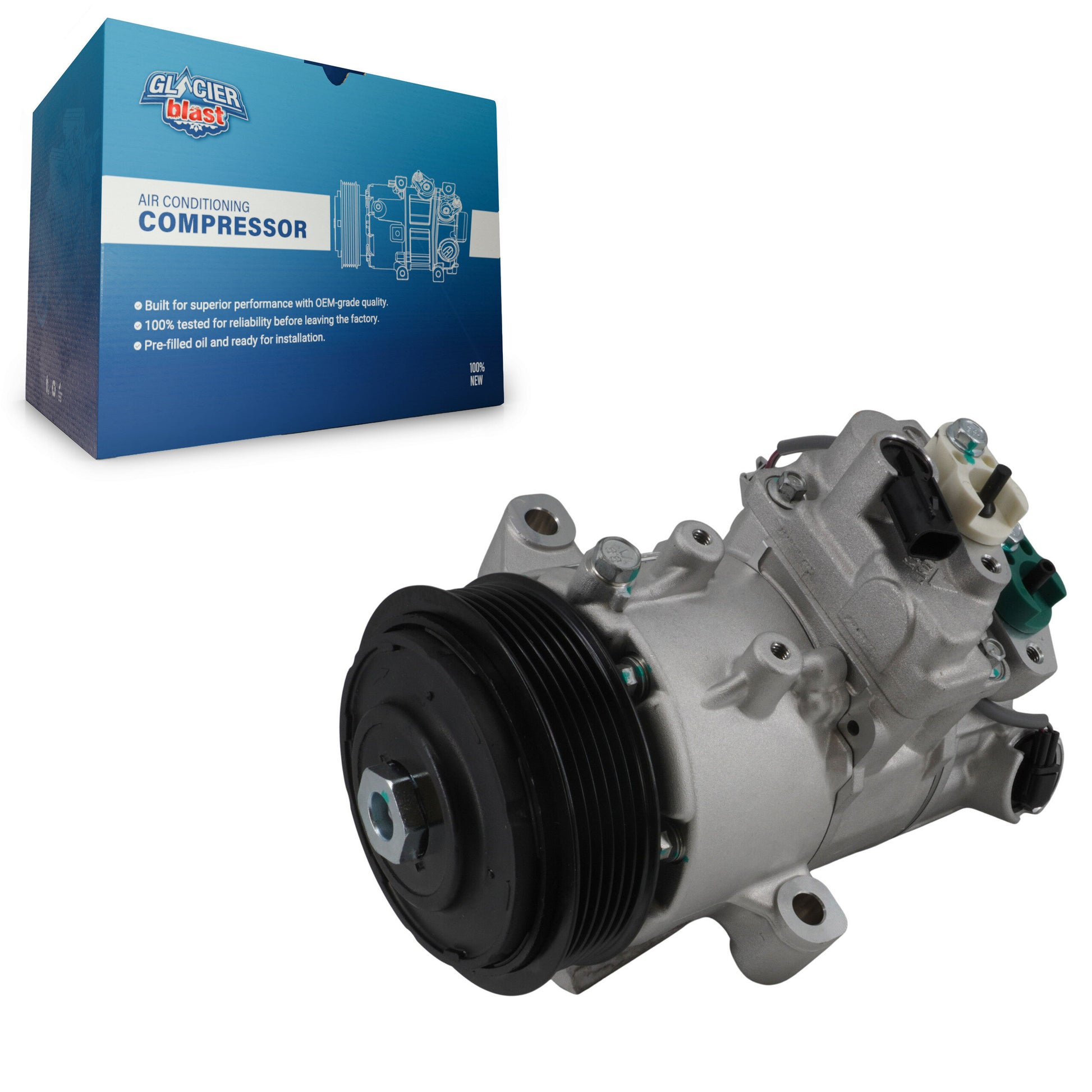Glacier Blast GLB-SB13409 A/C Compressor for 2017-2024 Subaru Legacy, Subaru Outback and More