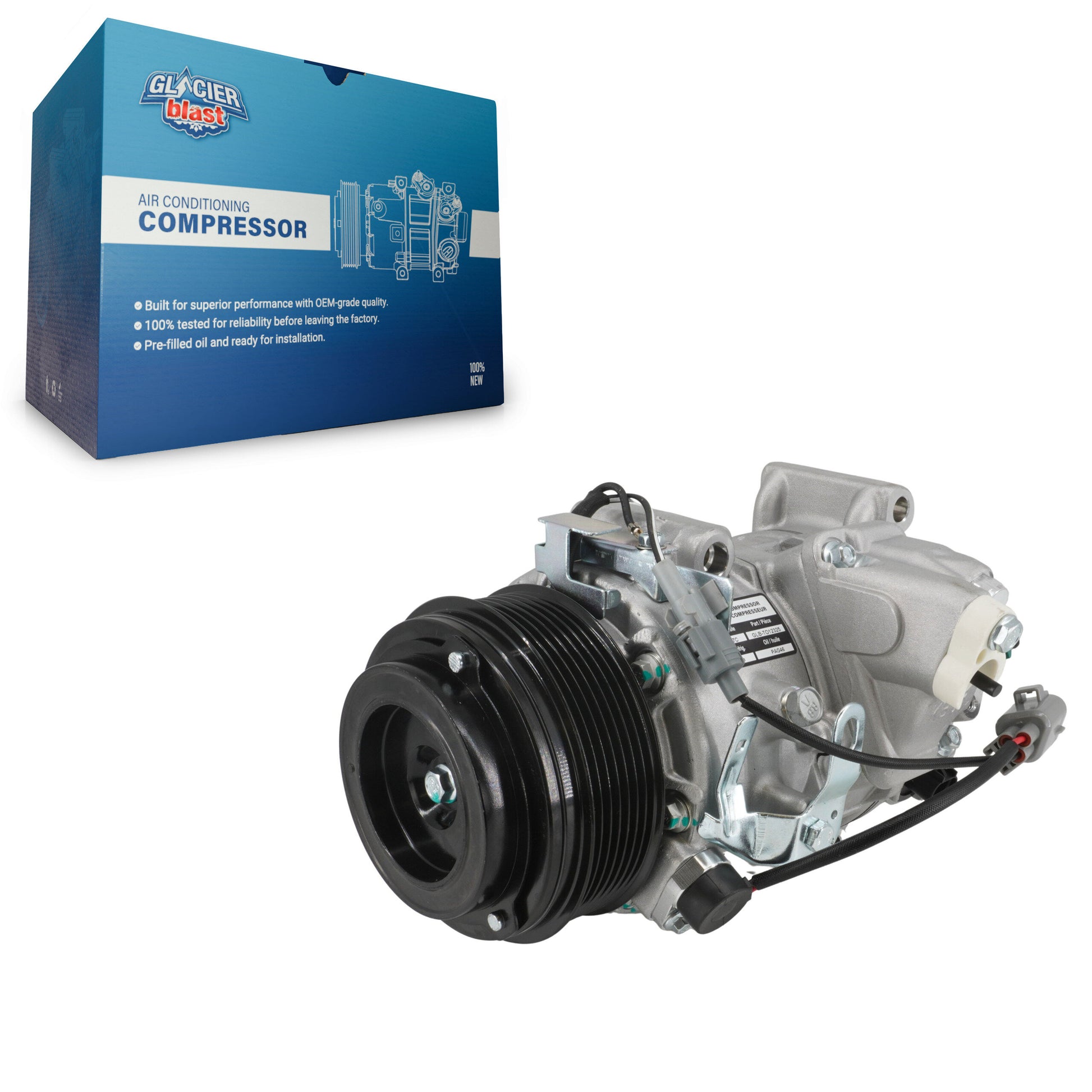 Glacier Blast GLB-TO12325 A/C Compressor for 2006-2016 Lexus ES350, Toyota Venza and More