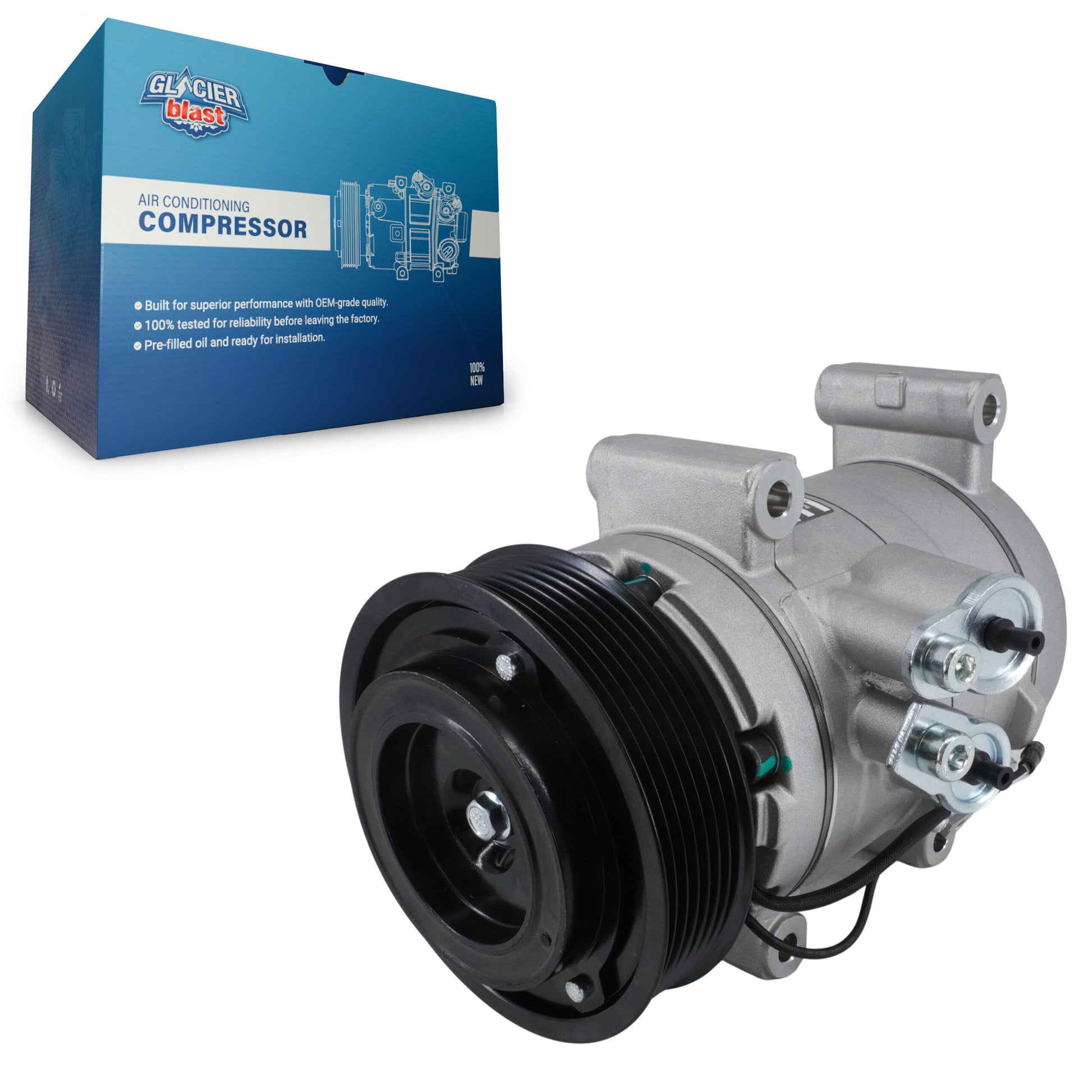 Glacier Blast GLB-TO12357 A/C Compressor for 2005-2015 Toyota Tacoma