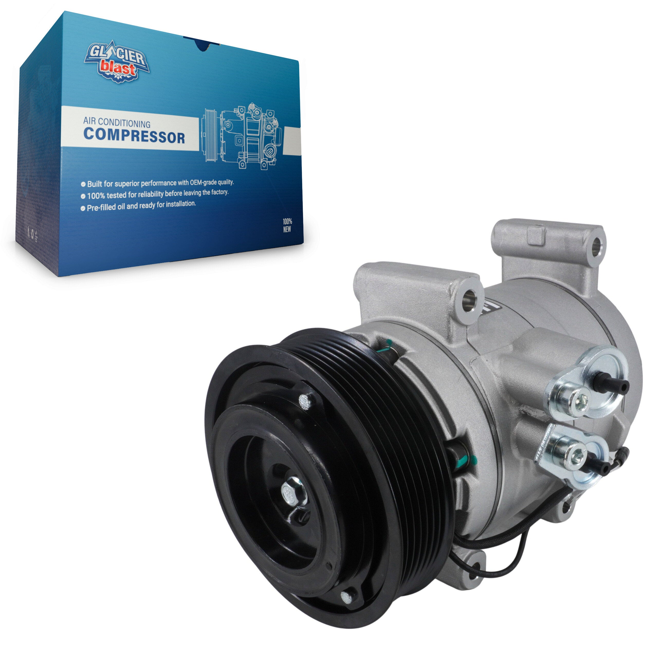 Glacier Blast GLB-TO12357 A/C Compressor for 2005-2015 Toyota Tacoma