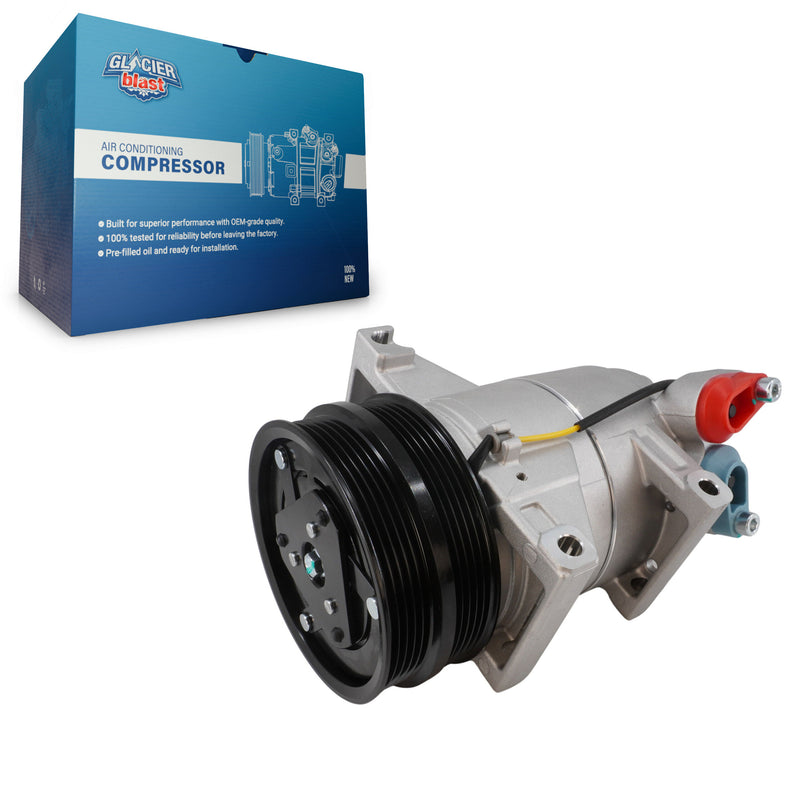 Glacier Blast GLB-VO12408 A/C Compressor for 2004-2013 Volvo C30, Volvo S40 and More