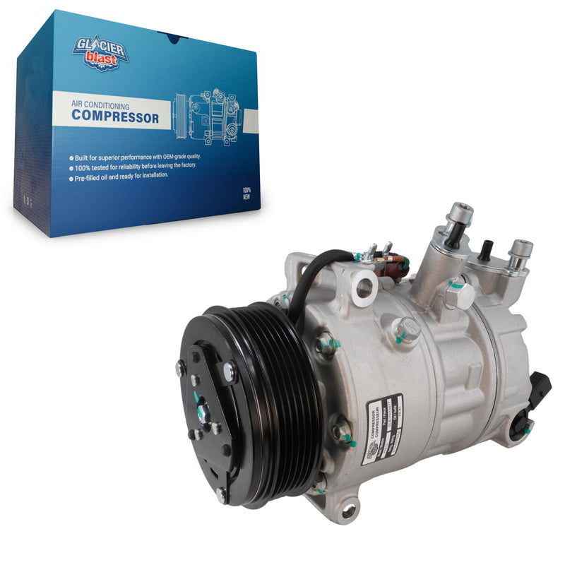 Glacier Blast GLB-VW13477 A/C Compressor for 2018-2023 Volkswagen Atlas, Volkswagen Atlas Cross Sport and More