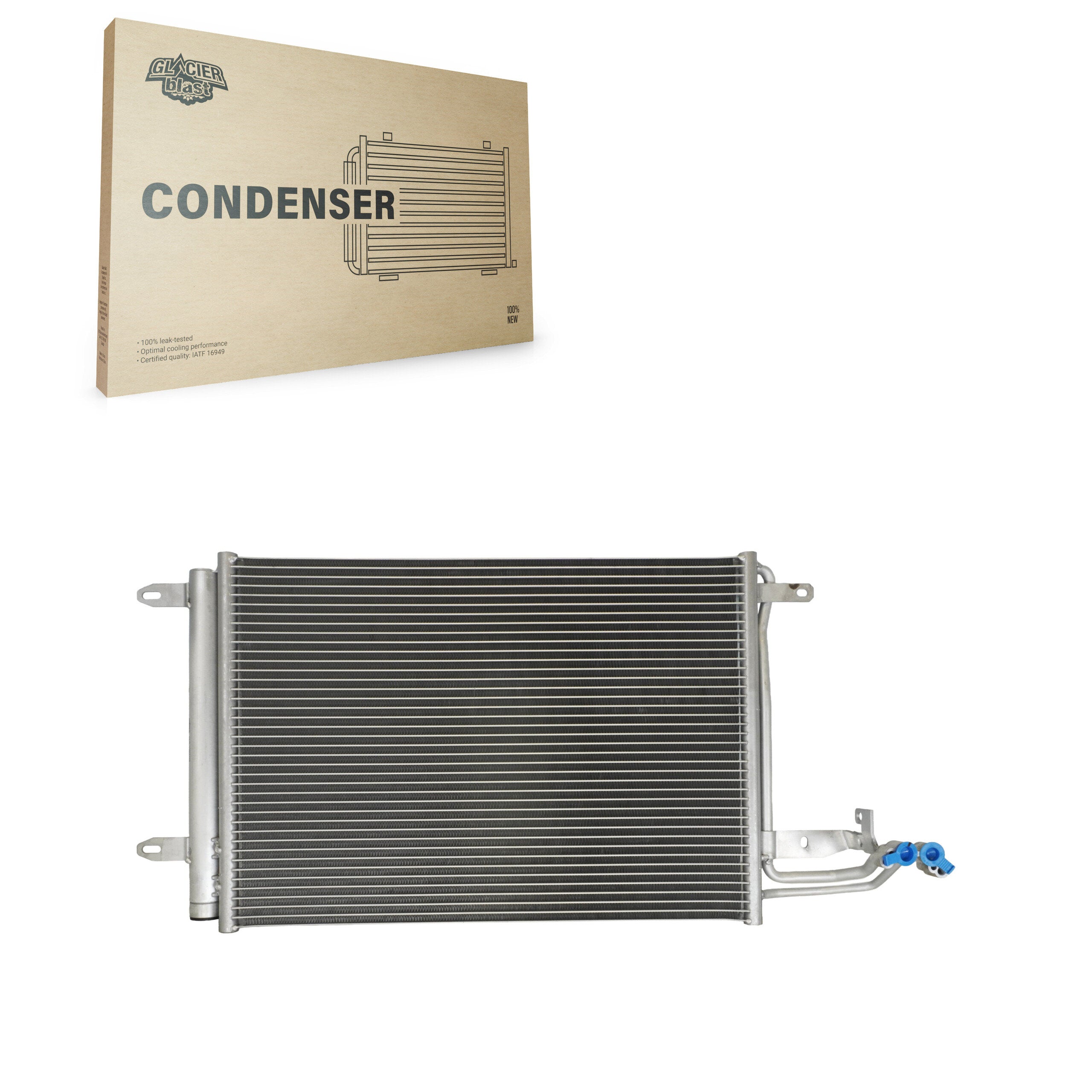 Glacier Blast GLB-VW3255 A/C Condenser for 2006-2016 Volkswagen Jetta, Volkswagen Golf and More