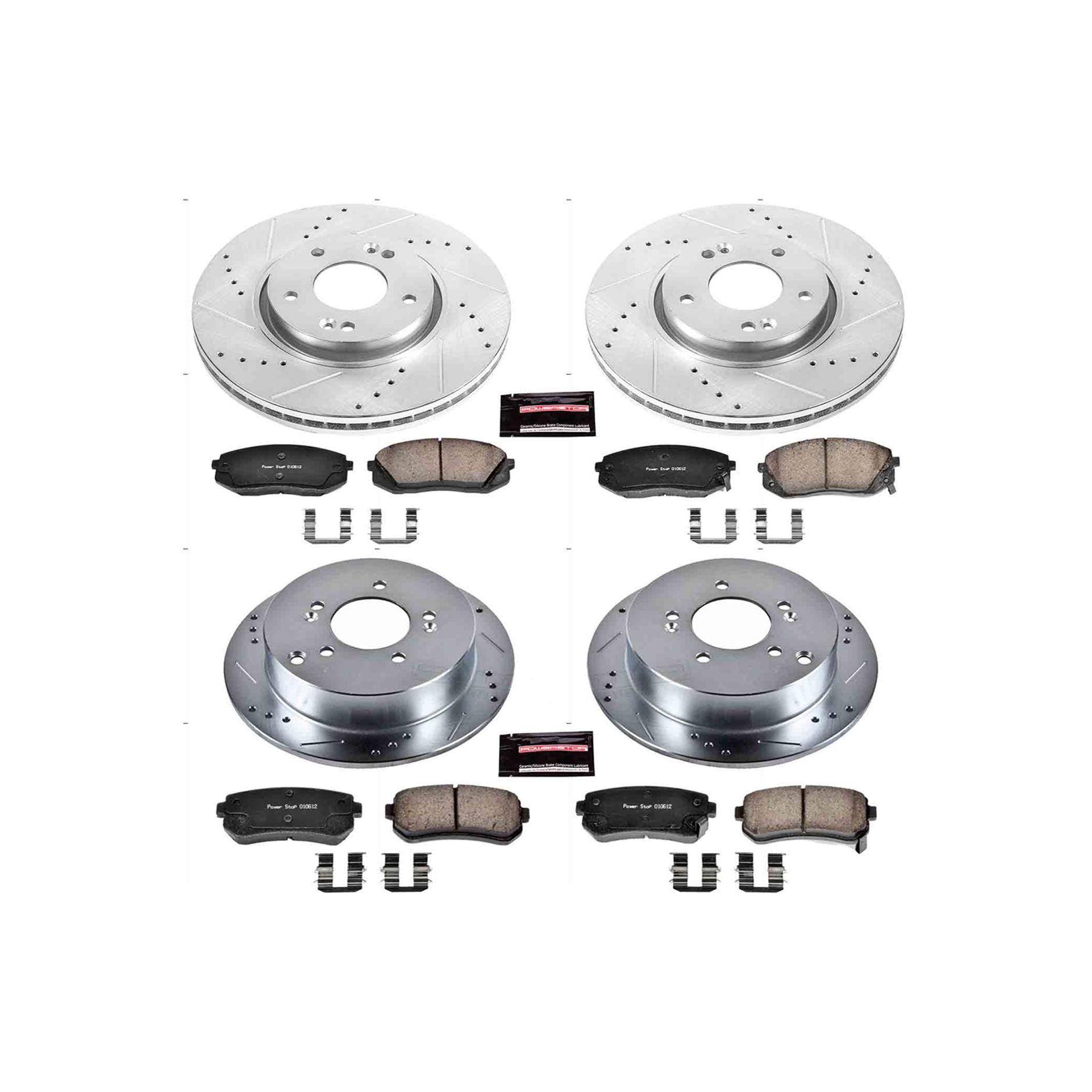 Power Stop K6511 - Z23 Evolution Sport Front And Rear Brake Kit