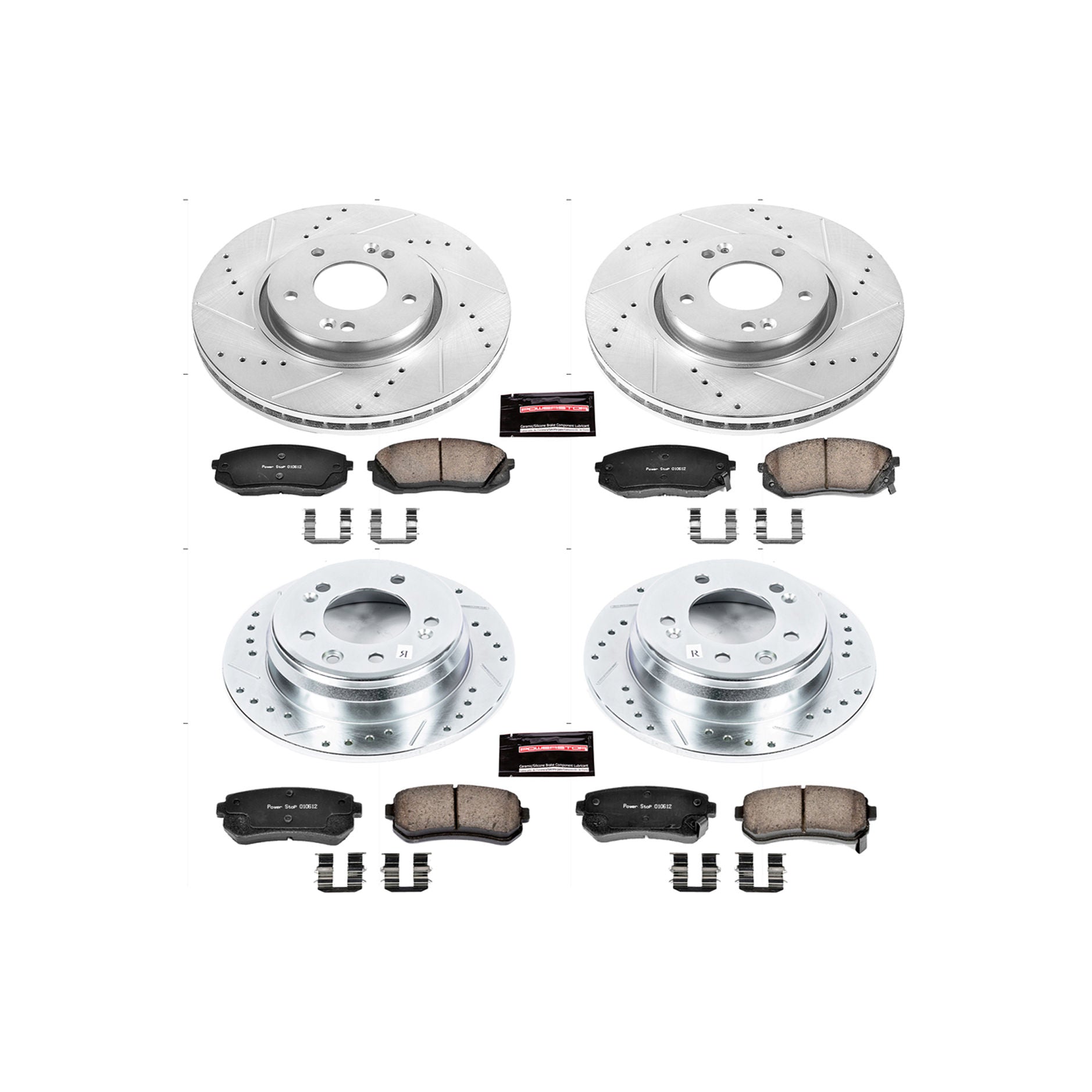 Power Stop K6512 - Z23 Evolution Sport Front And Rear Brake Kit