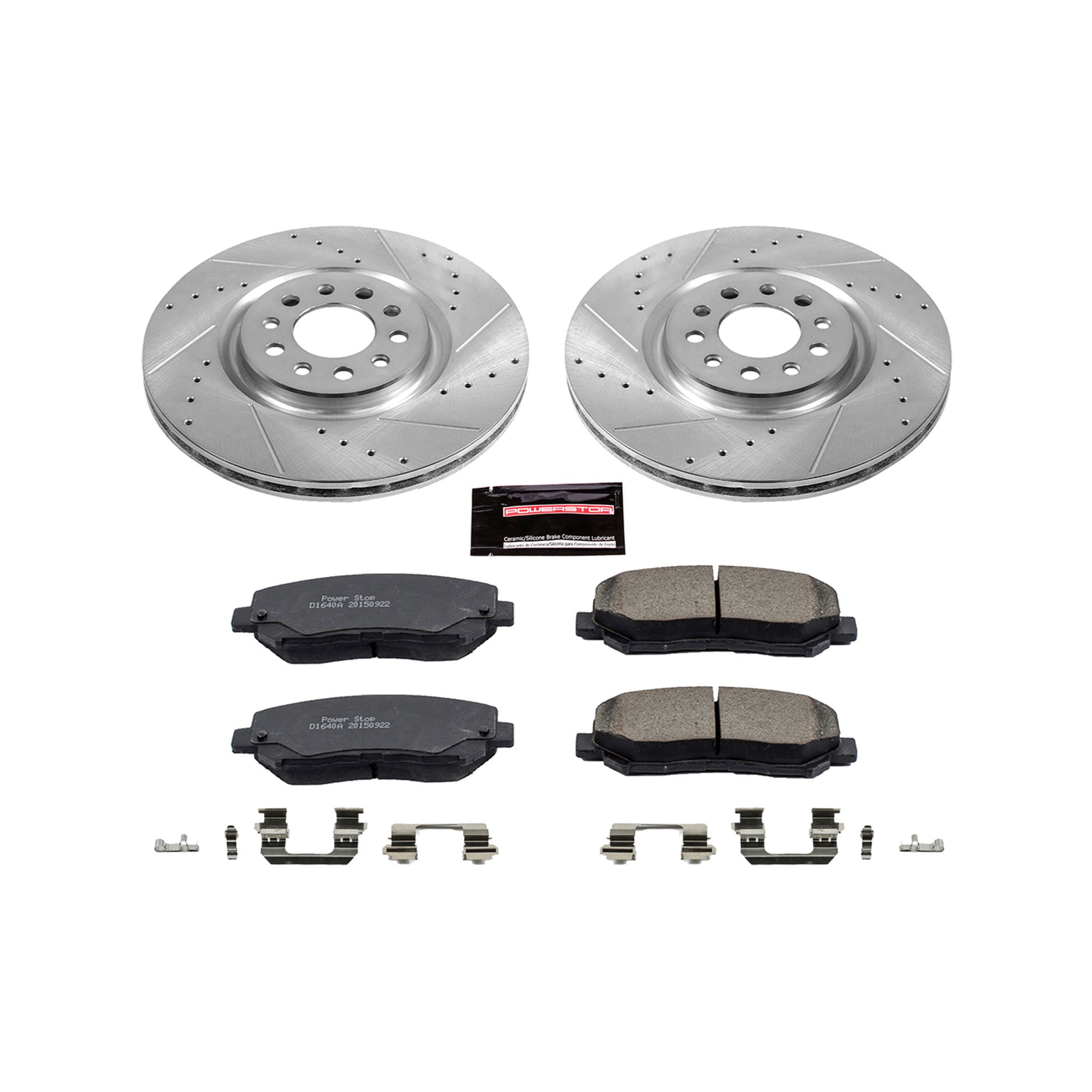 Power Stop K6538 - Z23 Evolution Sport Performance 1-Click Brake Kit With Hardware (Front)