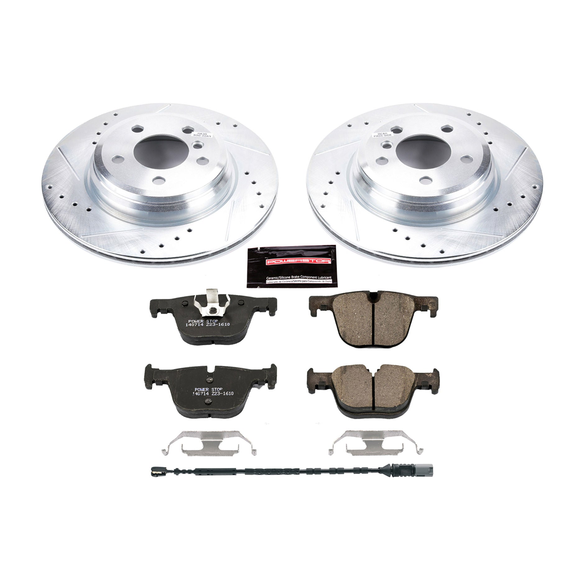 Power Stop K6667 - Z23 Evolution Sport Performance 1-Click Drilled And Slotted Rear Brake Kit