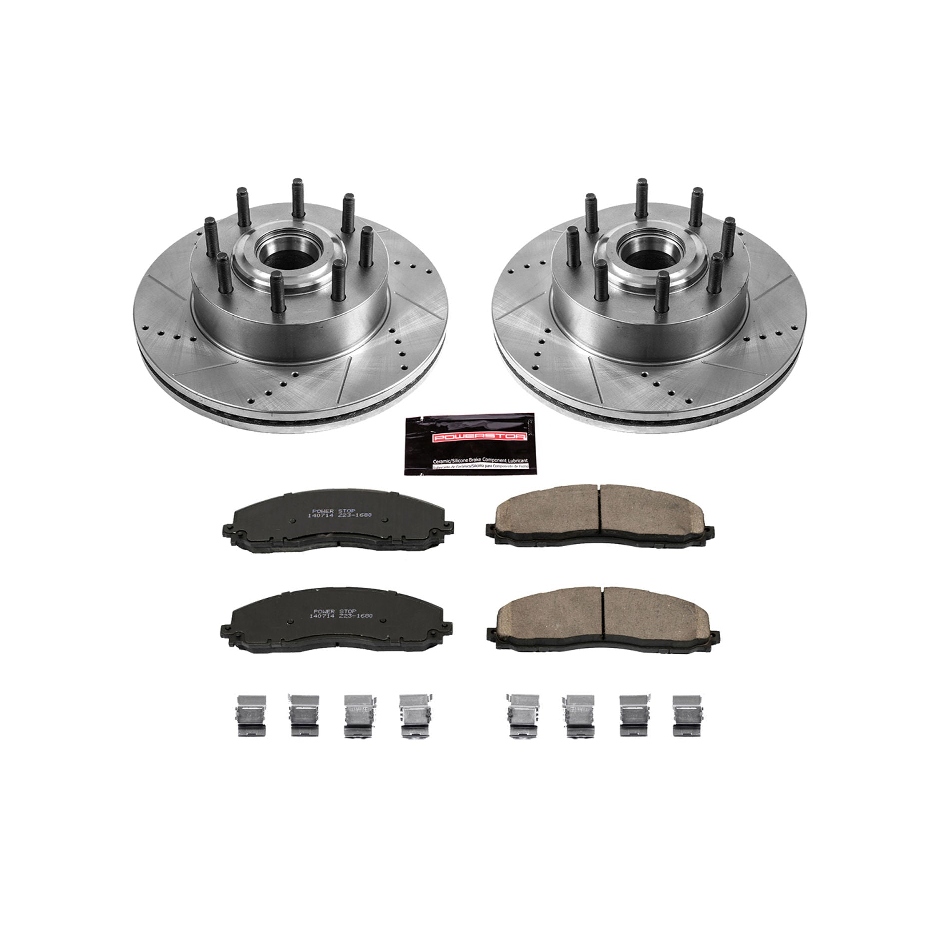 Power Stop K6821 - Z23 Evolution Sport Performance 1-Click Drilled And Slotted Front Brake Kit