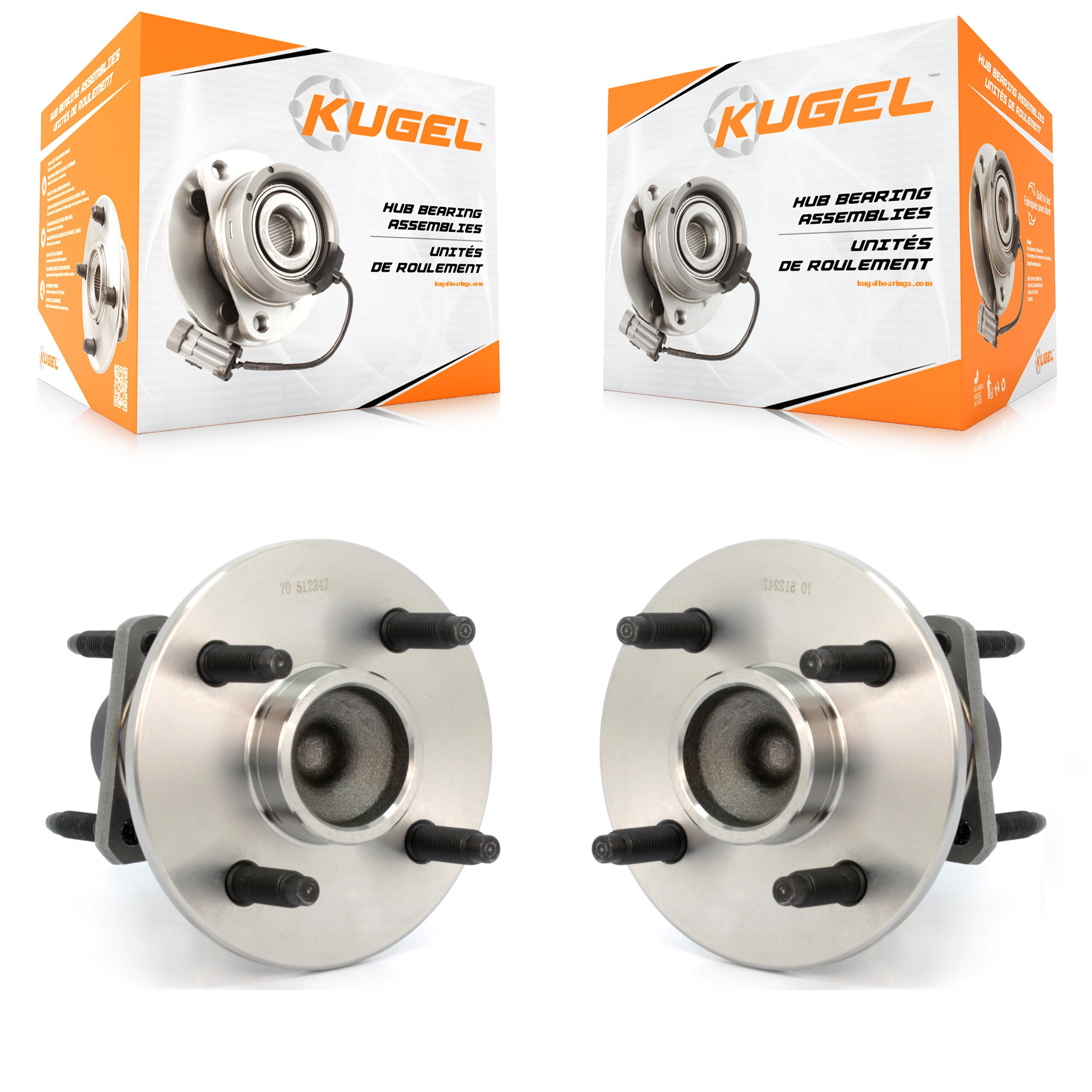 Kugel K70-100616 Wheel Bearing and Hub Assembly for 2003-2010 Pontiac G5, Chevrolet Cobalt, Pontiac Pursuit & more product image