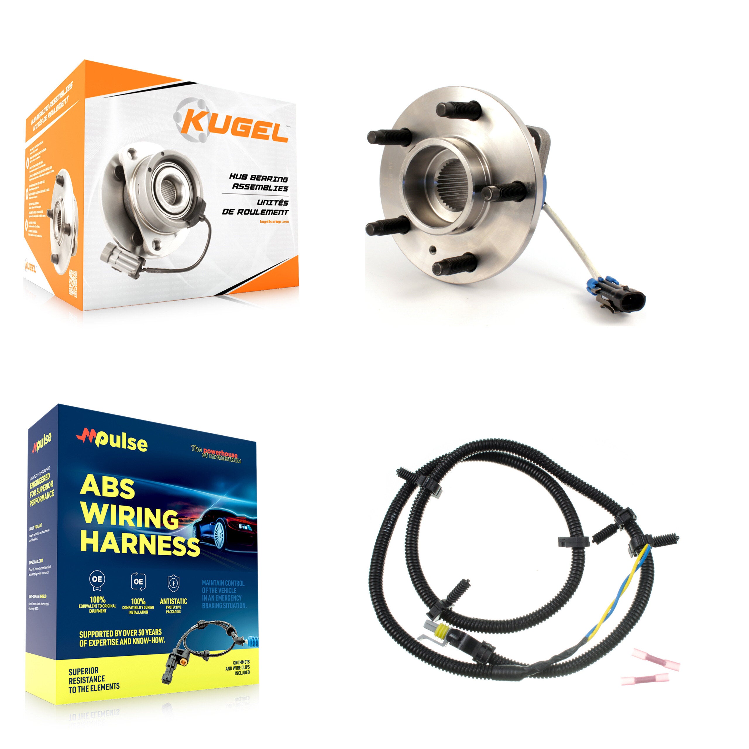 Kugel K7S-100017 Wheel Bearing and Hub Assembly for 2000-2012 Chevrolet Impala, Buick Rendezvous, Buick LaCrosse & more - Front product image