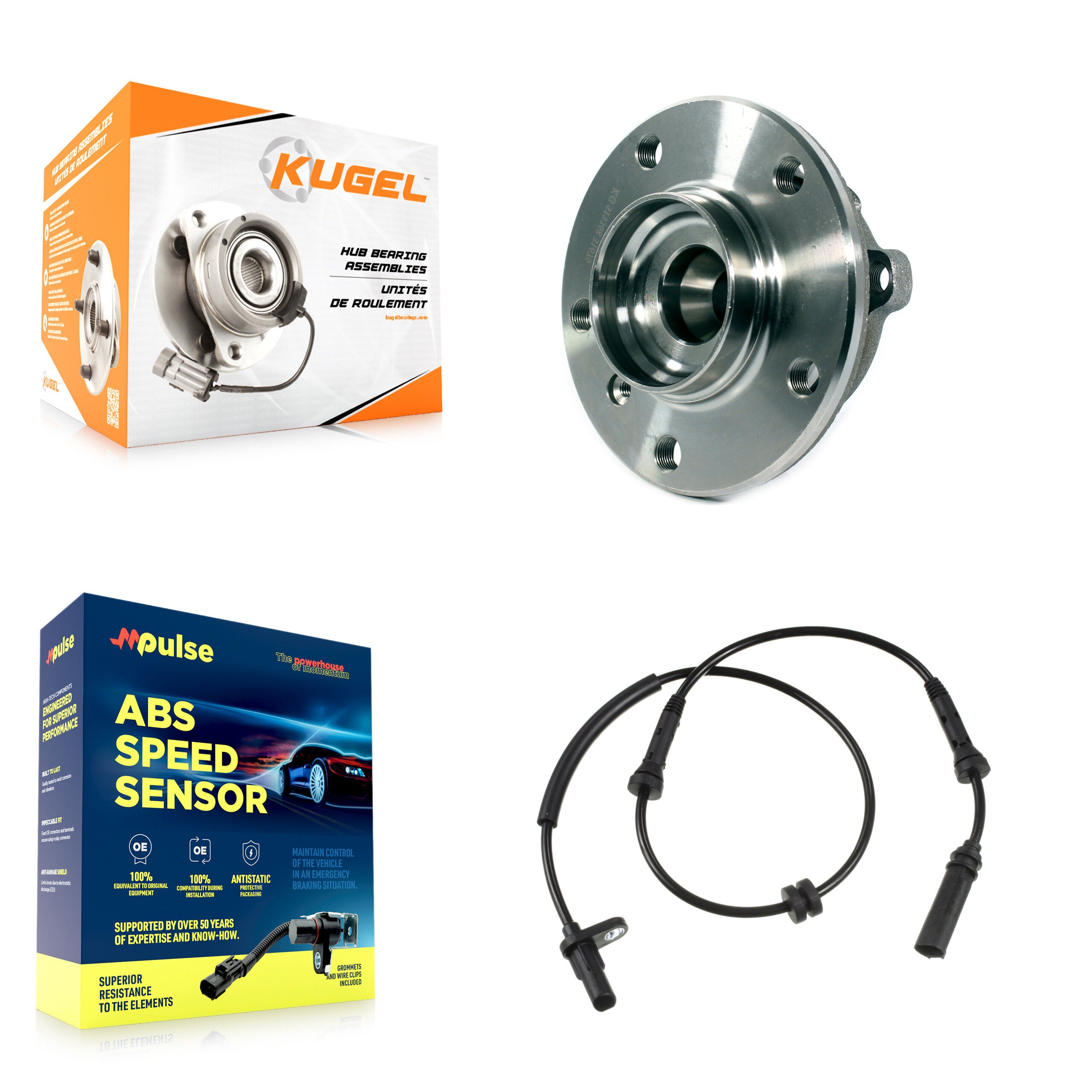 Kugel K7S-100035 Wheel Bearing and Hub Assembly for 2013-2016 BMW 228i xDrive, BMW 340i xDrive, BMW M235i xDrive & more - Front product image