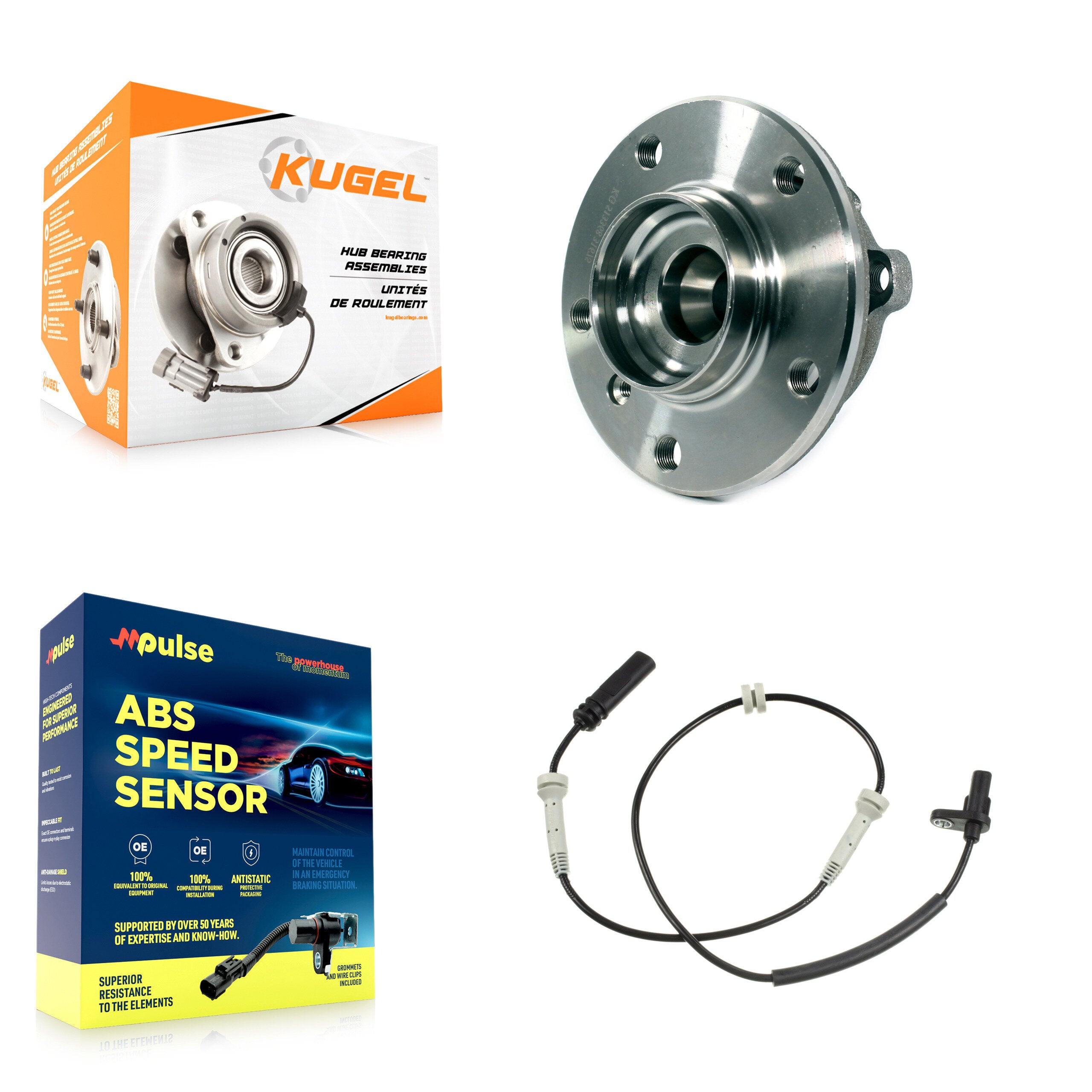 Kugel K7S-100036 Wheel Bearing and Hub Assembly for 2013-2016 BMW 228i xDrive, BMW 340i xDrive, BMW M235i xDrive & more - Front product image