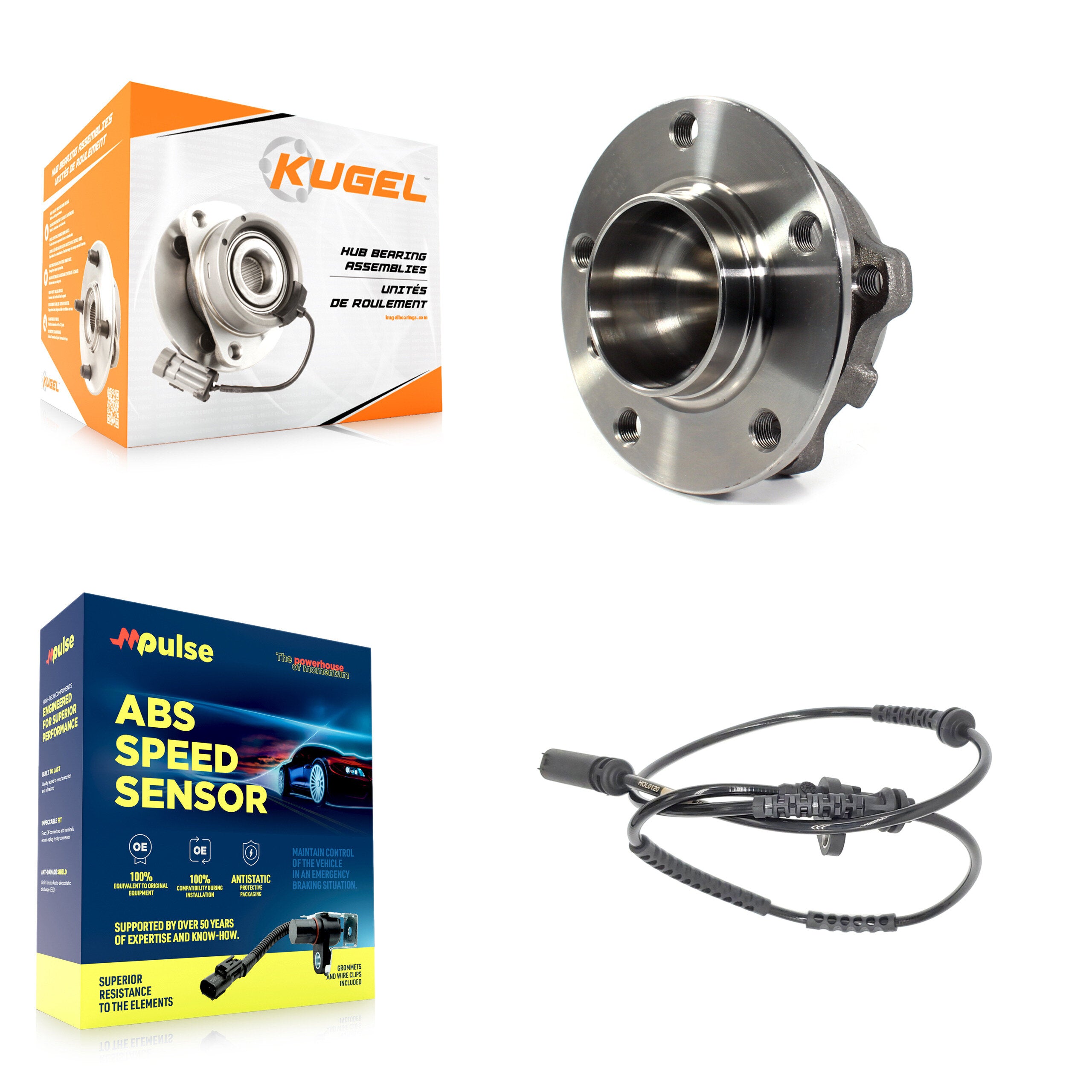 Kugel K7S-100039 Wheel Bearing and Hub Assembly for 2009-2019 BMW 640i Gran Coupe, BMW 650i Gran Coupe, BMW 535d & more - Front product image
