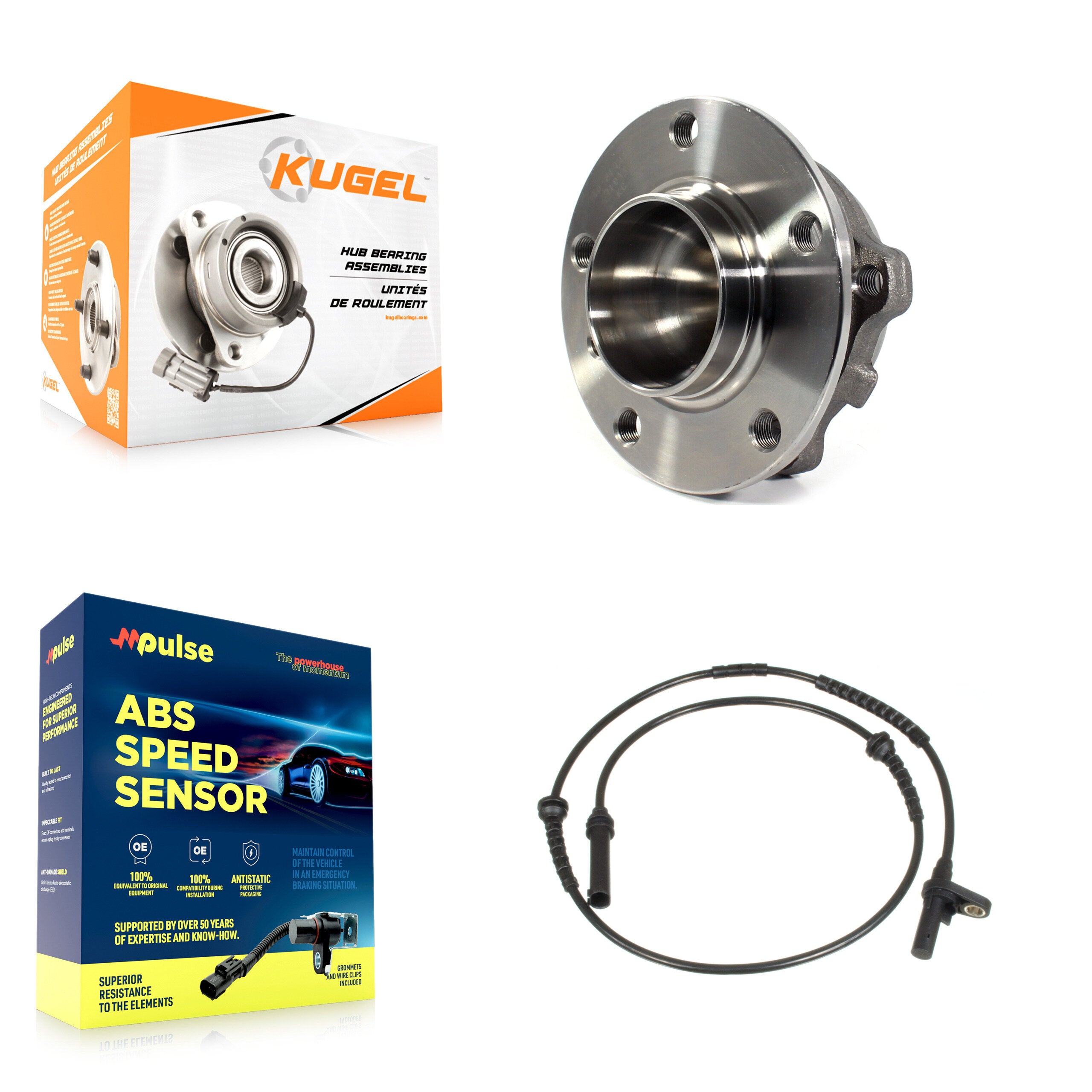 Kugel K7S-100040 Wheel Bearing and Hub Assembly for 2011-2012 BMW 750Li, BMW 760Li, BMW 535i GT & more - Front product image