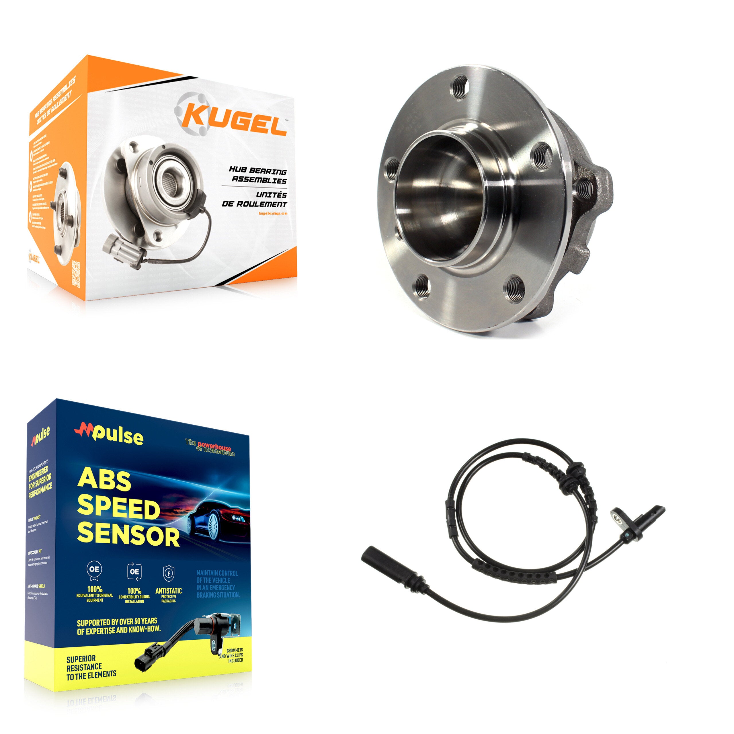 Kugel K7S-100041 Wheel Bearing and Hub Assembly for 2011-2012 BMW 750i - Front product image