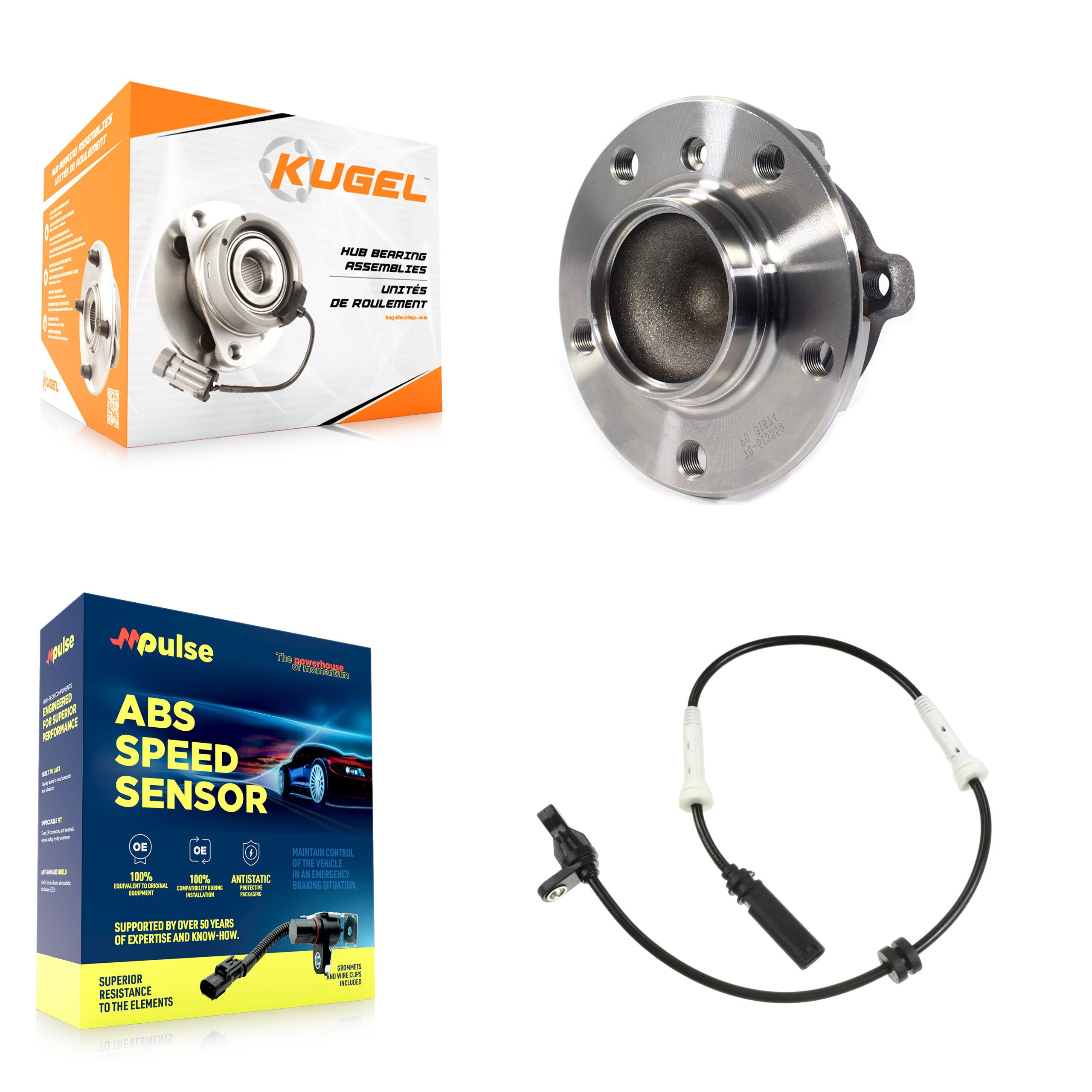 Kugel K7S-100047 Wheel Bearing and Hub Assembly for 2012-2021 BMW 230i, BMW 320i, BMW 330i & more - Front product image