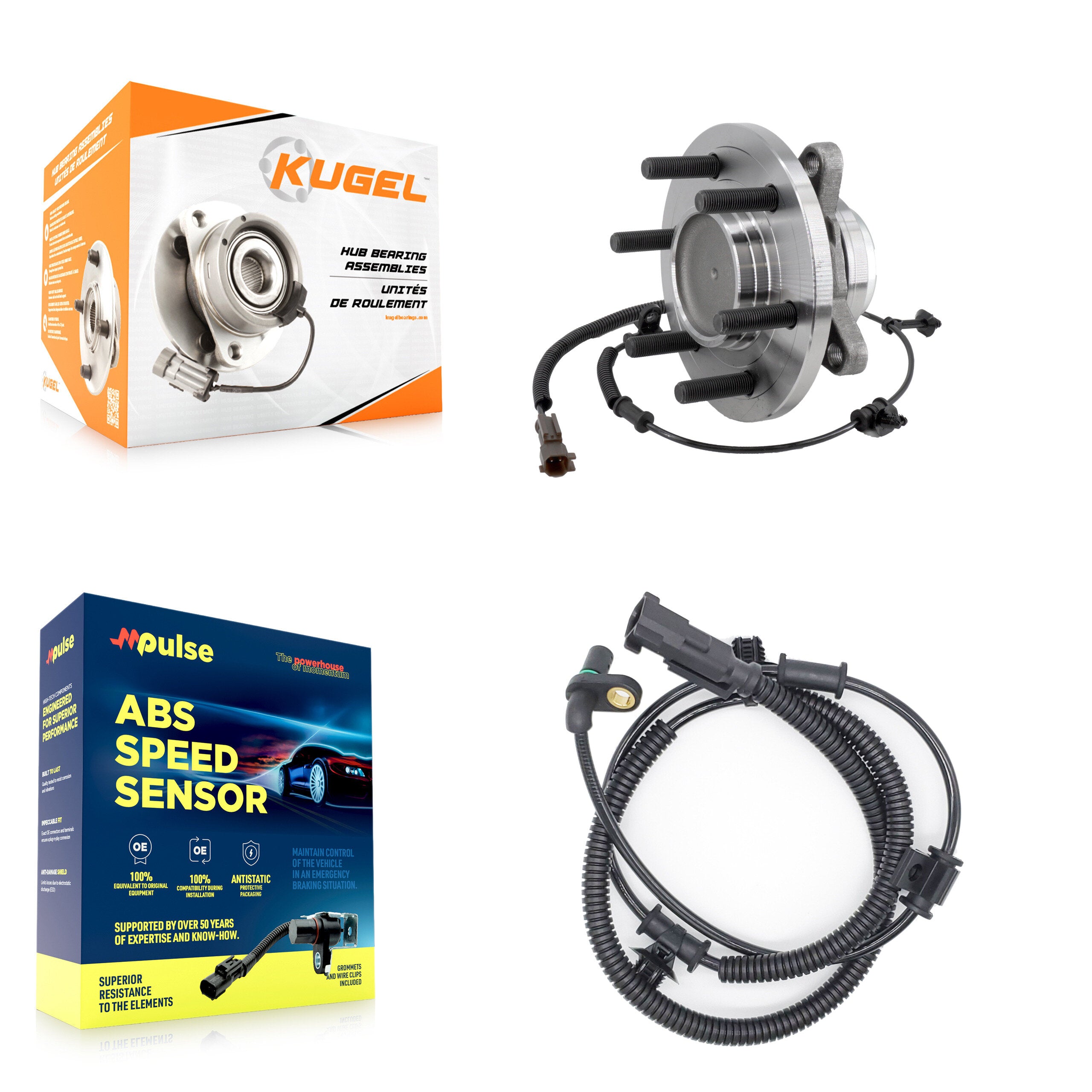 Kugel K7S-100051 Wheel Bearing and Hub Assembly for 2018-2022 Ford F-150, Ford Expedition, Lincoln Navigator - Front product image
