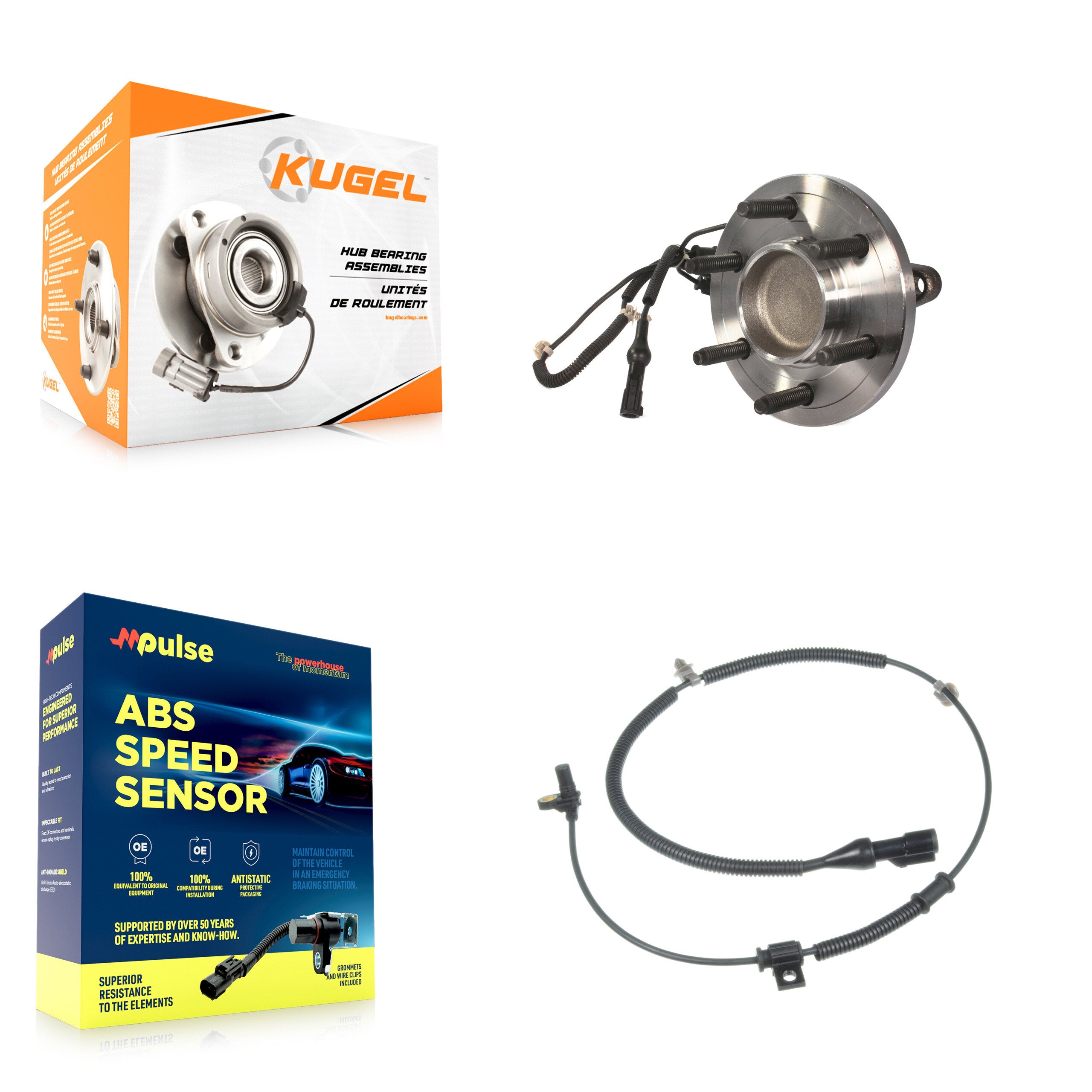 Kugel K7S-100062 Wheel Bearing and Hub Assembly for 2010 Ford Expedition, Lincoln Navigator - Front product image