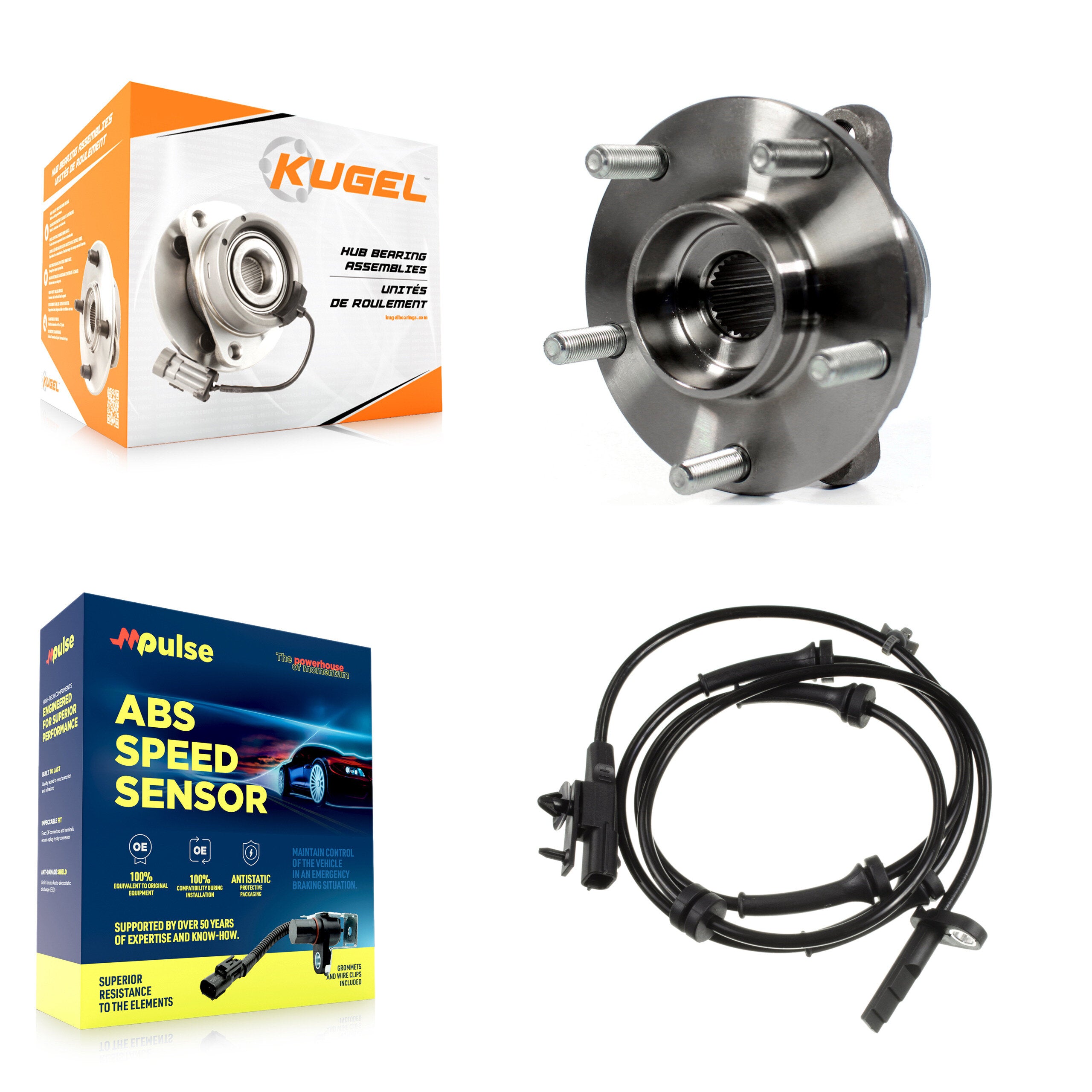 Kugel K7S-100075 Wheel Bearing and Hub Assembly for 2011-2019 INFINITI Q70, INFINITI Q70L, INFINITI QX50 & more - Front product image