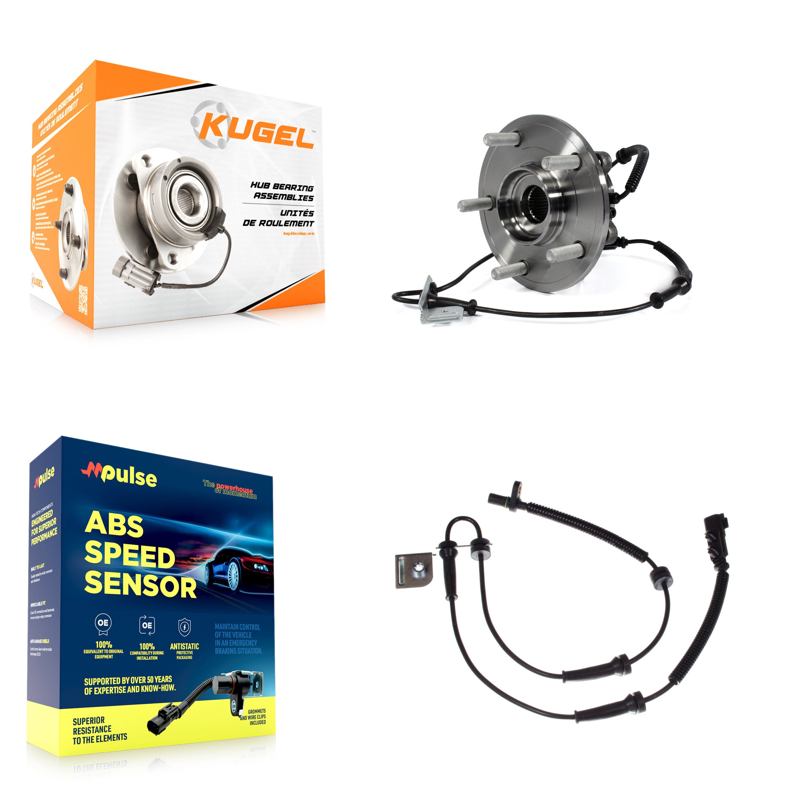 Kugel K7S-100094 Wheel Bearing and Hub Assembly for 2012-2020 Dodge Grand Caravan, Chrysler Town & Country, Ram C/V - Front product image