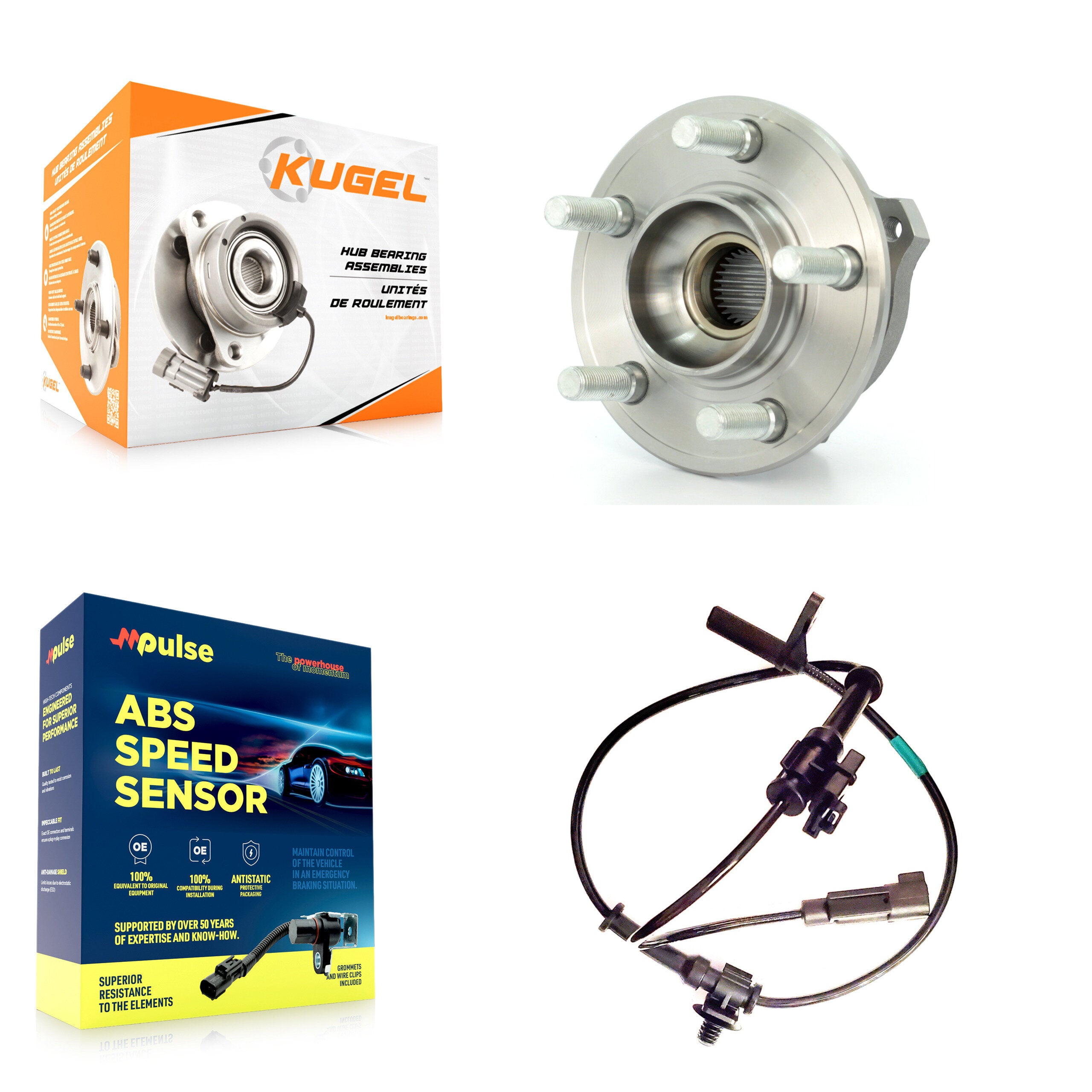 Kugel K7S-100100 Wheel Bearing and Hub Assembly for 2011-2014 Chrysler 300, Dodge Charger - Front product image