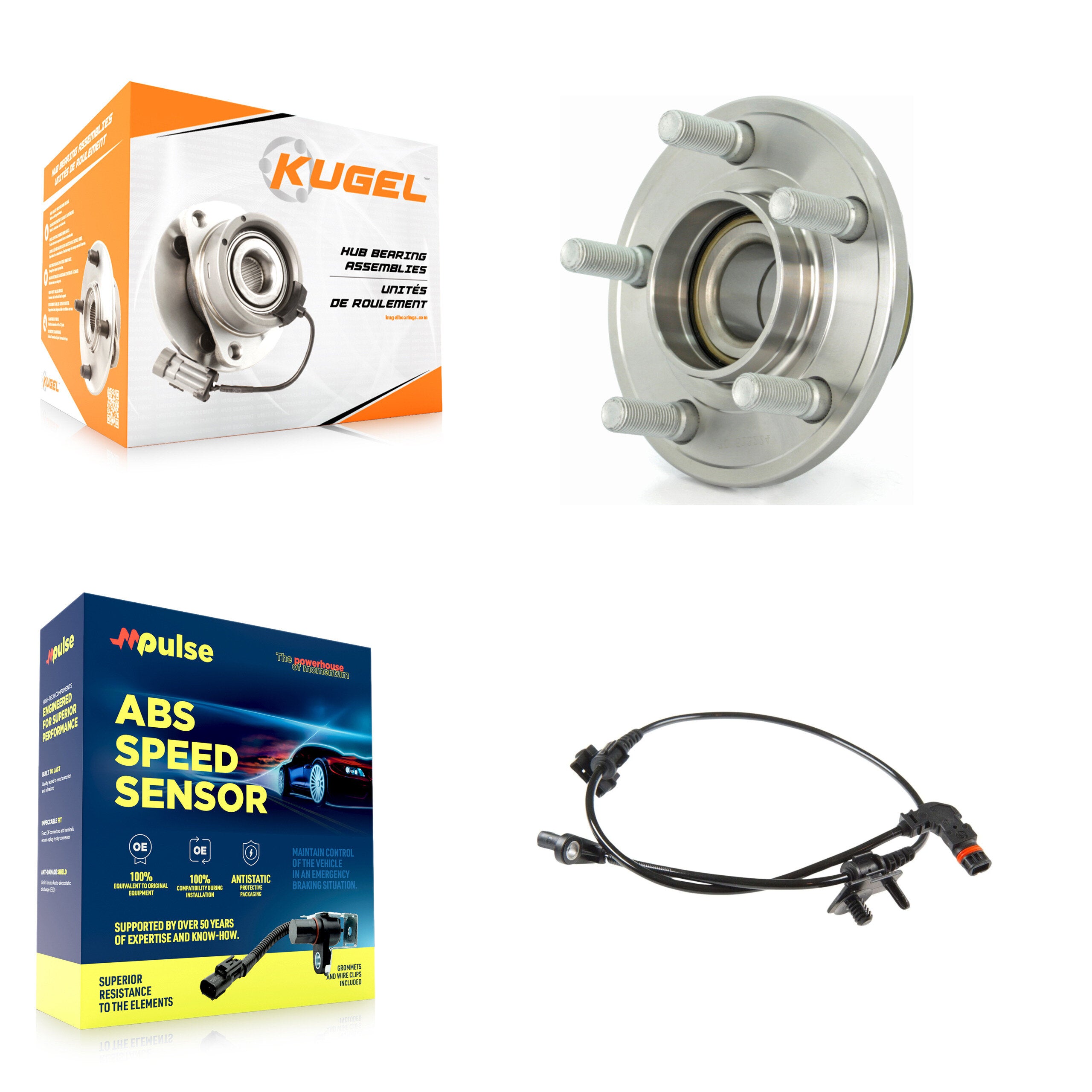 Kugel K7S-100102 Wheel Bearing and Hub Assembly for 2005-2010 Dodge Challenger, Dodge Charger, Dodge Magnum & more - Front product image