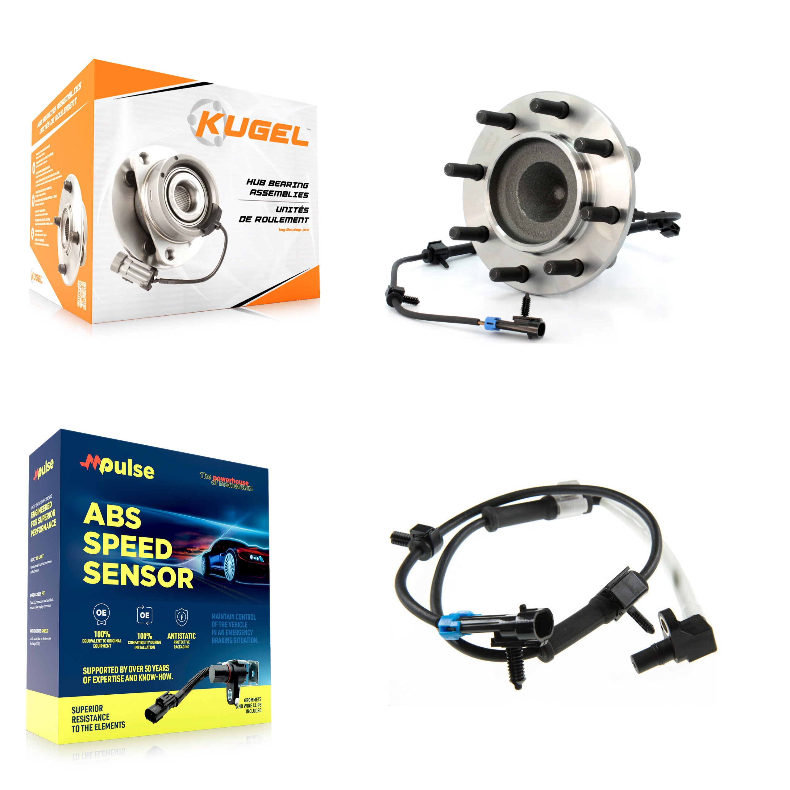 Kugel K7S-100106 Wheel Bearing and Hub Assembly for 2014-2017 Chevrolet Express 3500, GMC Savana 4500 - Front product image