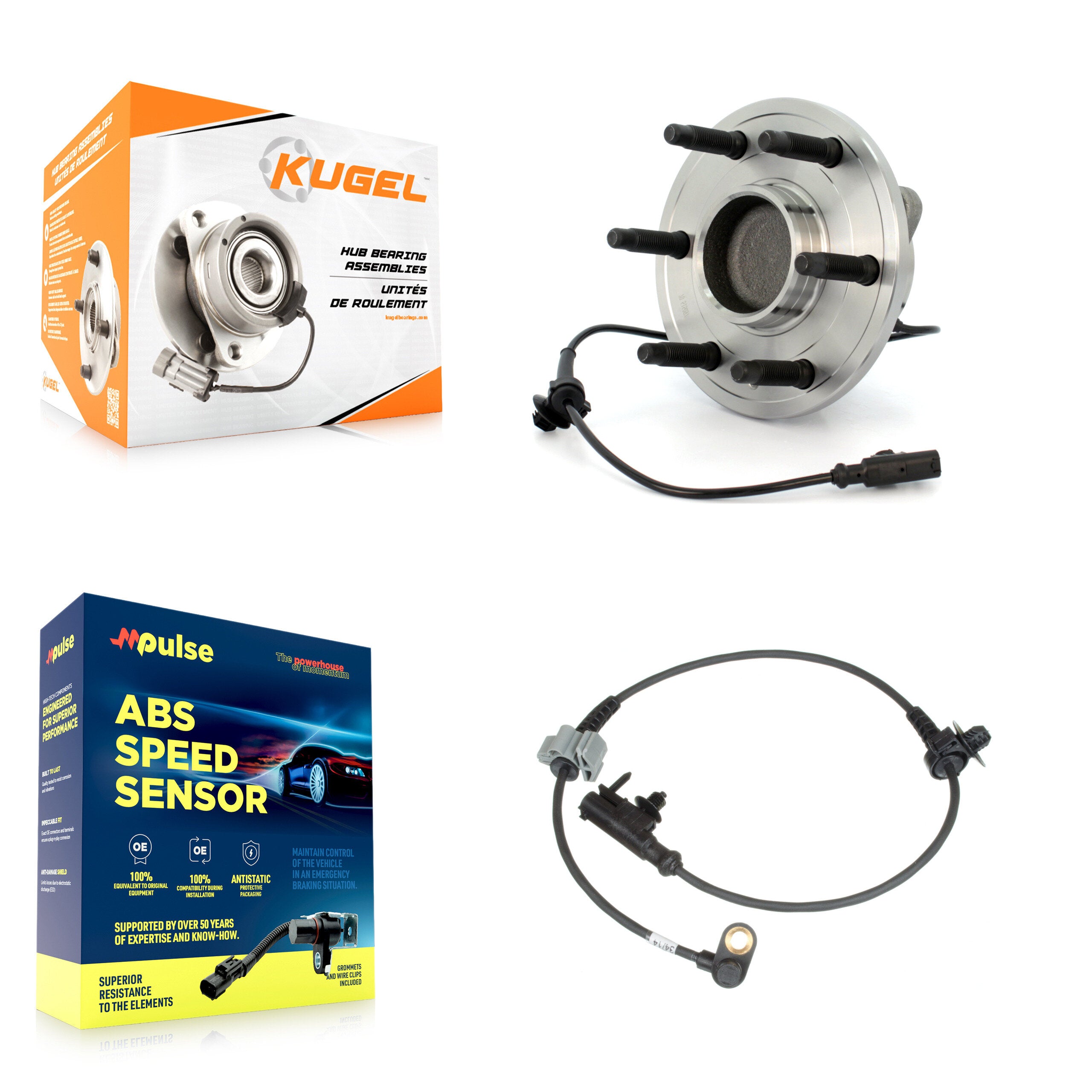 Kugel K7S-100108 Wheel Bearing and Hub Assembly for 2007-2014 Cadillac Escalade, Chevrolet Tahoe, GMC Yukon & more - Front product image