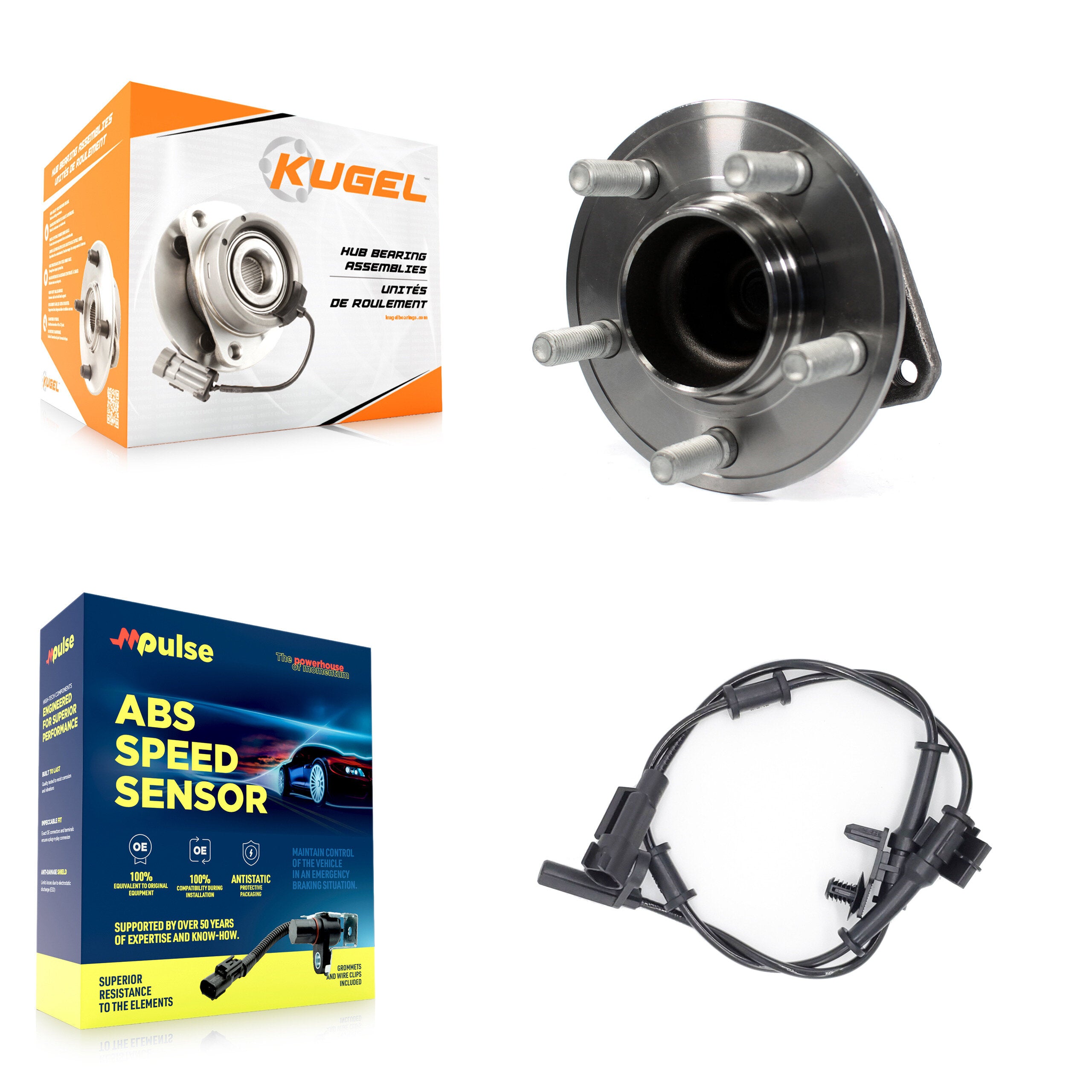 Kugel K7S-100124 Wheel Bearing and Hub Assembly for 2015-2023 Chrysler 300, Dodge Challenger, Dodge Charger - Front product image