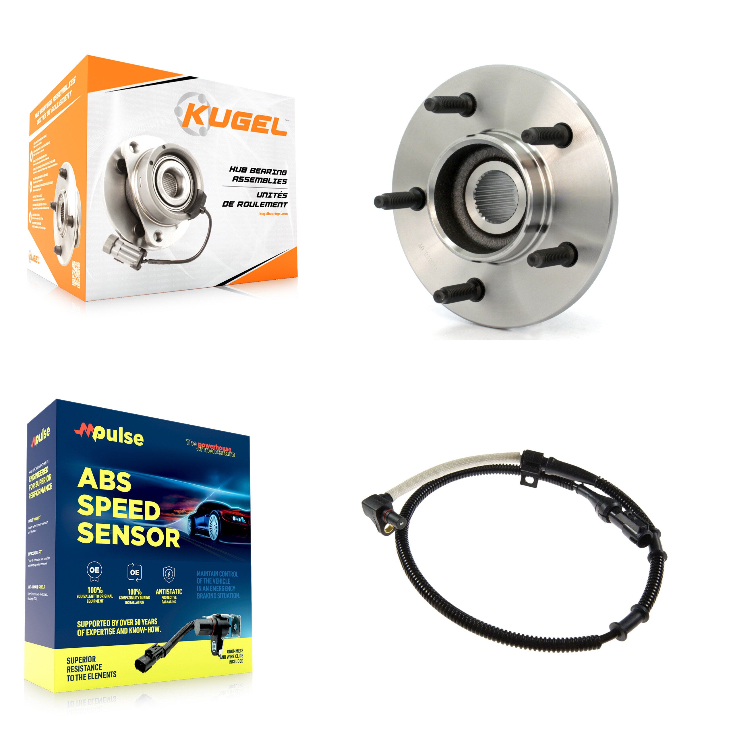 Kugel K7S-100129 Wheel Bearing and Hub Assembly for 1997-1999 Ford F-150 - Front product image