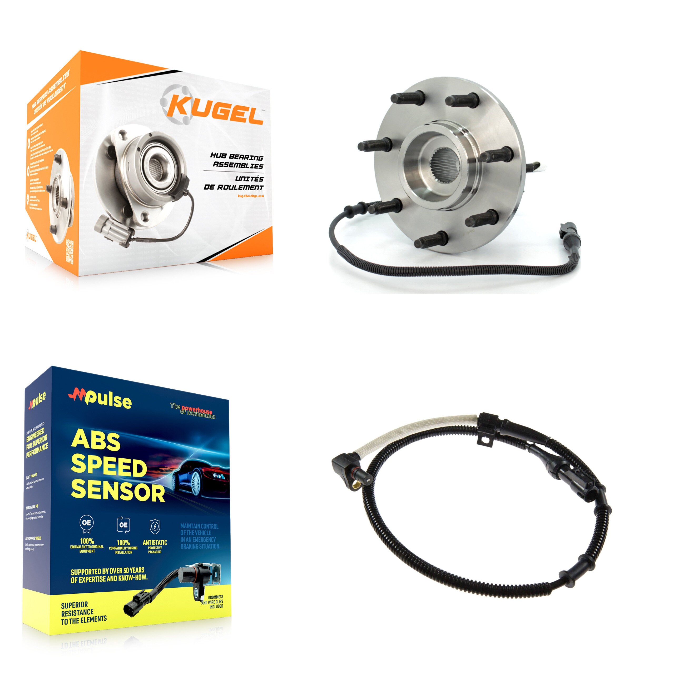 Kugel K7S-100140 Wheel Bearing and Hub Assembly for 1999 Ford F-250 - Front product image