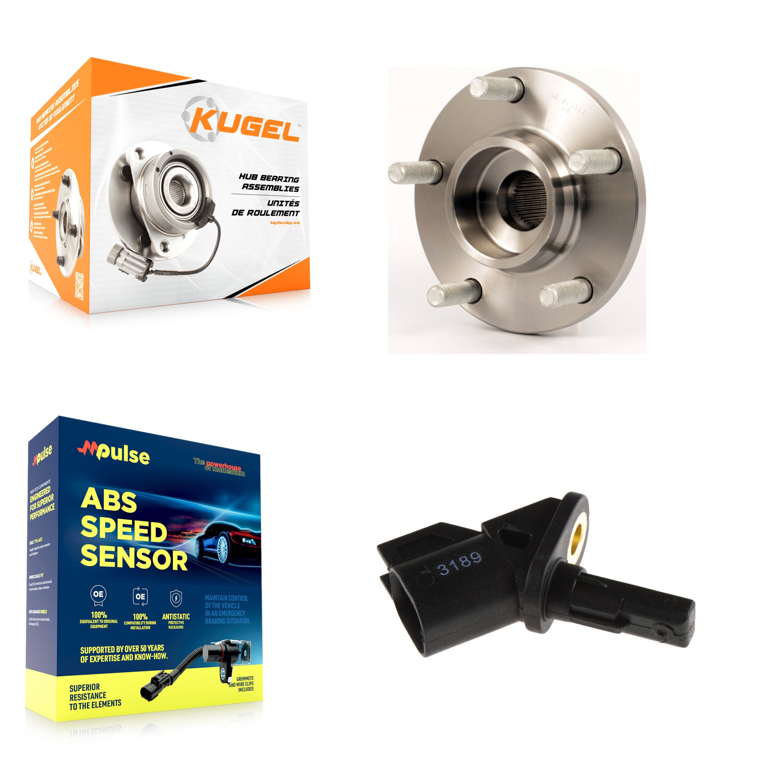 Kugel K7S-100149 Wheel Bearing and Hub Assembly for 2004 Mazda 3 - Front product image
