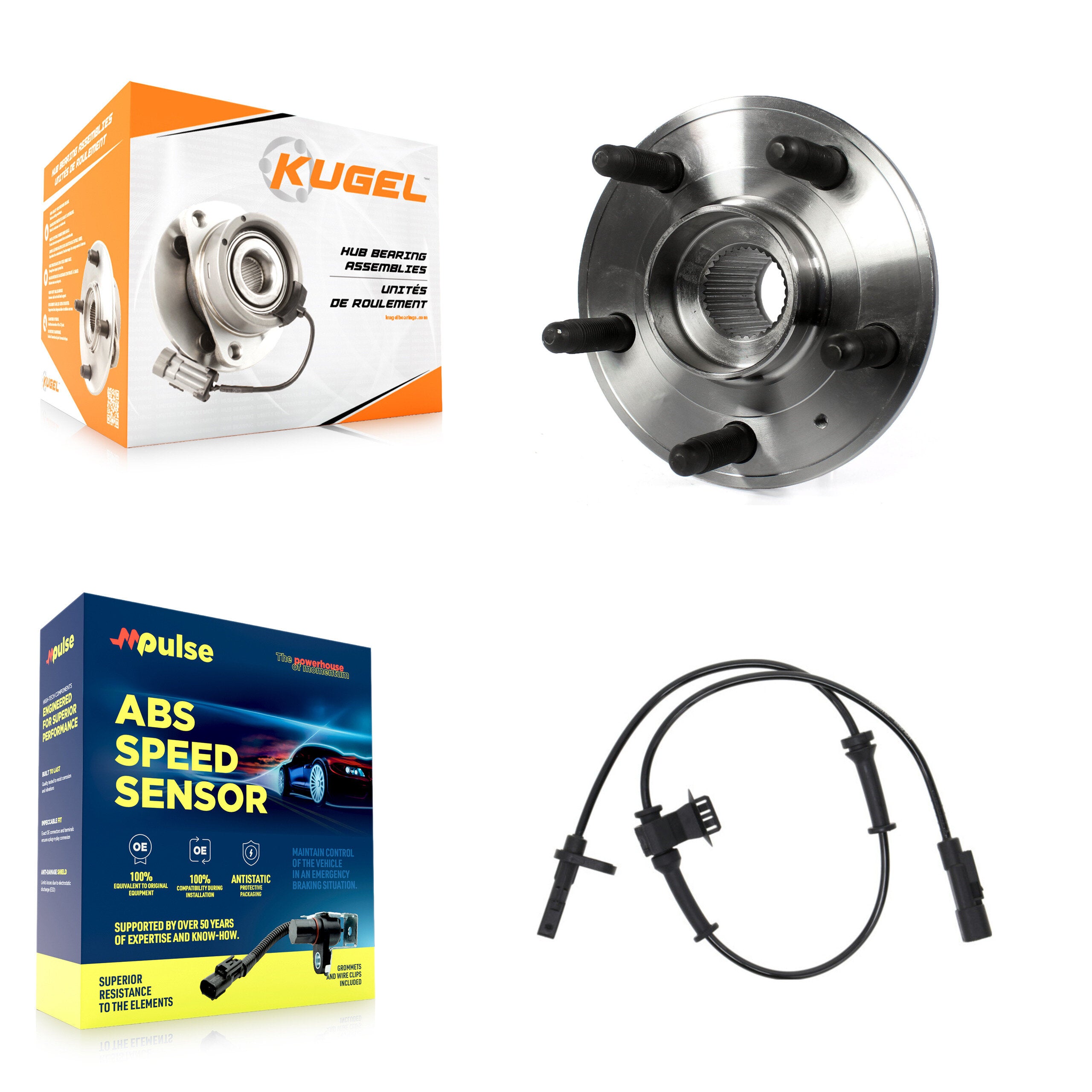Kugel K7S-100163 Wheel Bearing and Hub Assembly for 2012-2015 Chevrolet Camaro - Front product image