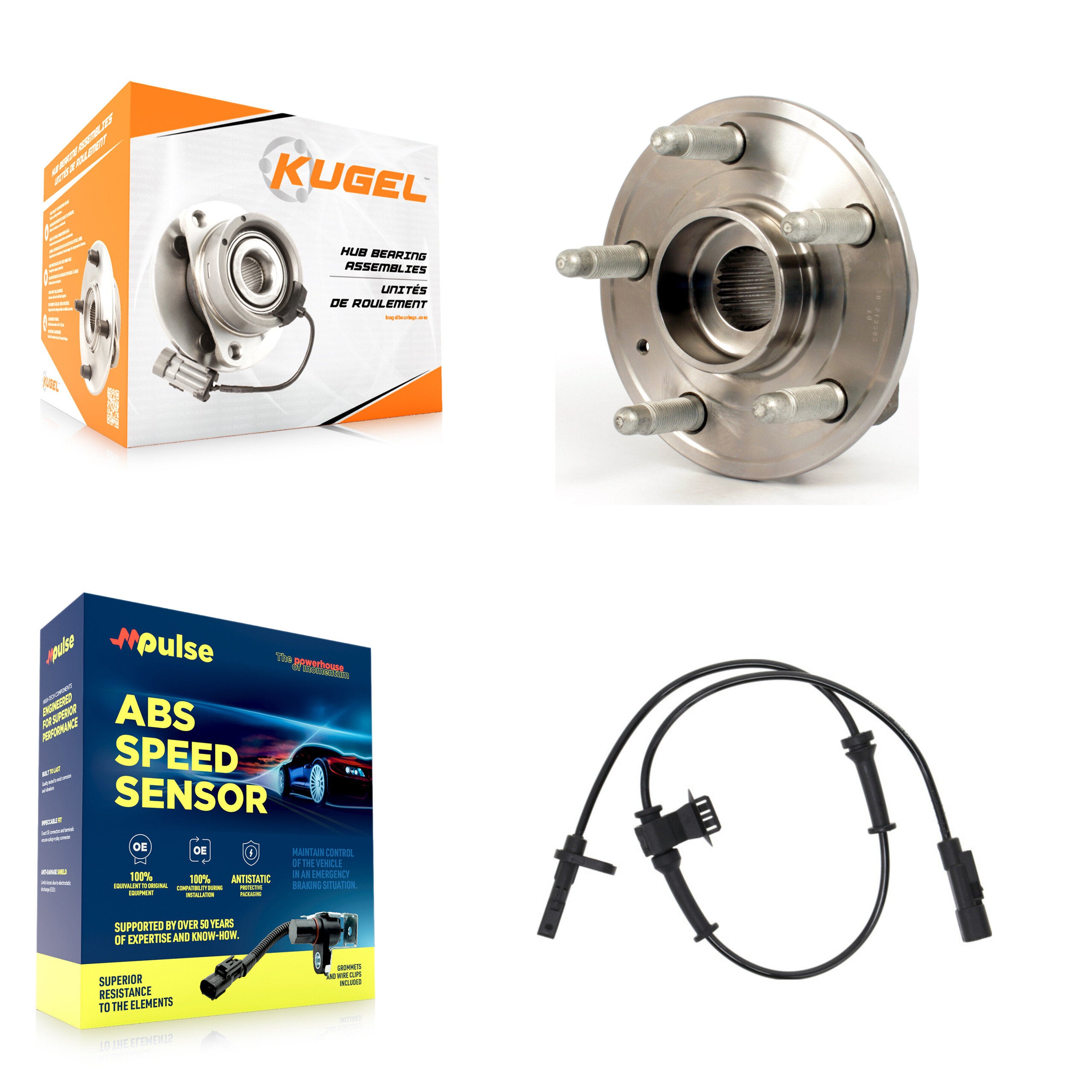 Kugel K7S-100164 Wheel Bearing and Hub Assembly for 2010-2015 Chevrolet Camaro - Front product image