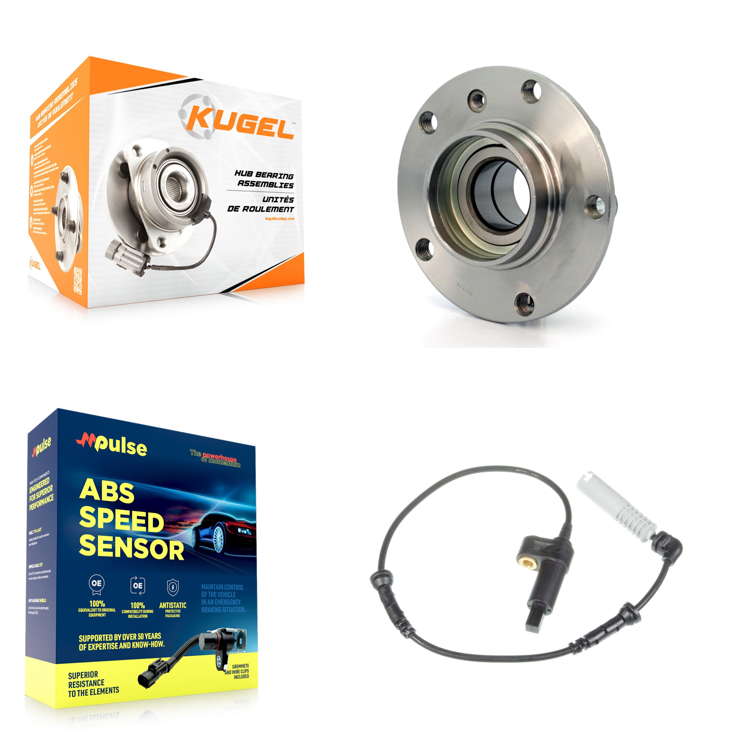 Kugel K7S-100179 Wheel Bearing and Hub Assembly for 1999-2005 BMW 325Ci, BMW 325i, BMW M3 & more - Front product image