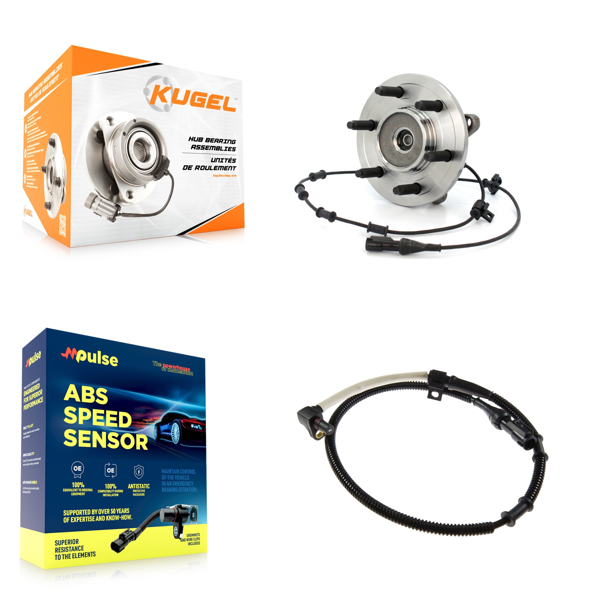 Kugel K7S-100185 Wheel Bearing and Hub Assembly for 2001-2002 Ford Expedition, Lincoln Navigator - Front product image