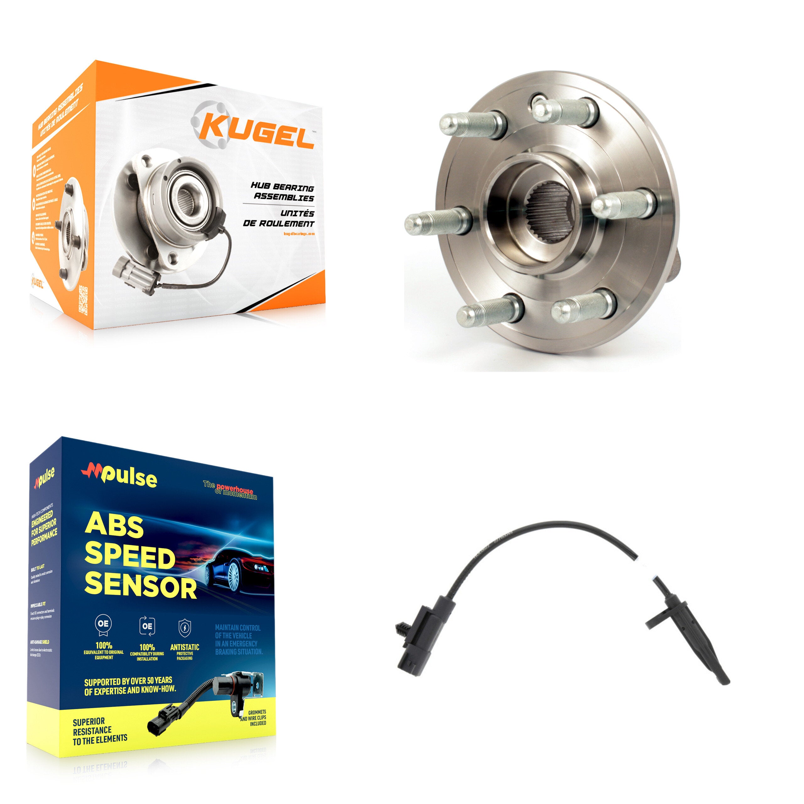 Kugel K7S-100224 Wheel Bearing and Hub Assembly for 2013-2016 Cadillac SRX - Front product image