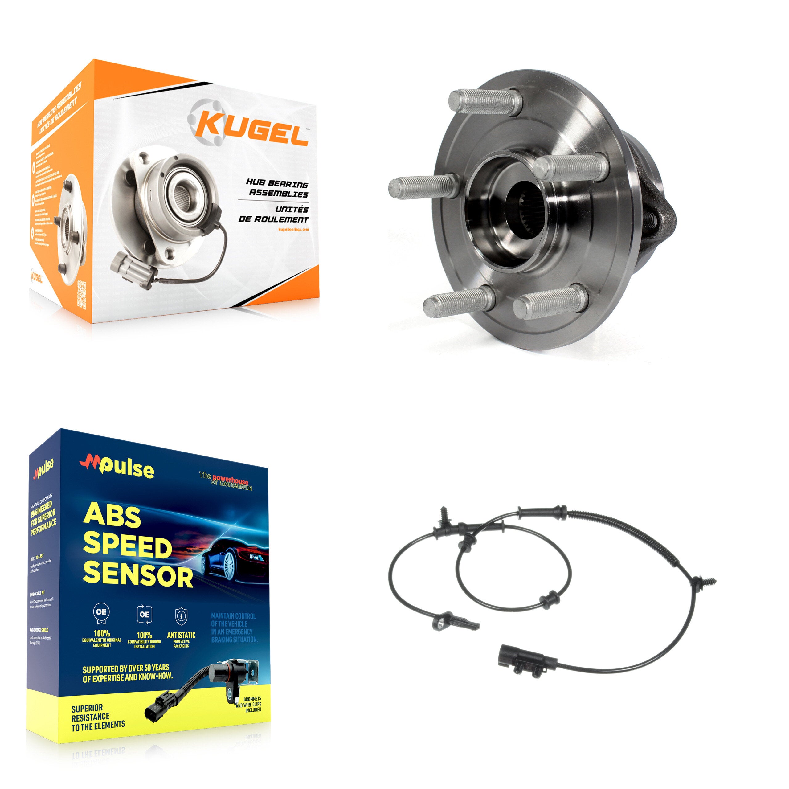 Kugel K7S-100241 Wheel Bearing and Hub Assembly for 2011-2015 Dodge Durango, Jeep Grand Cherokee - Front product image
