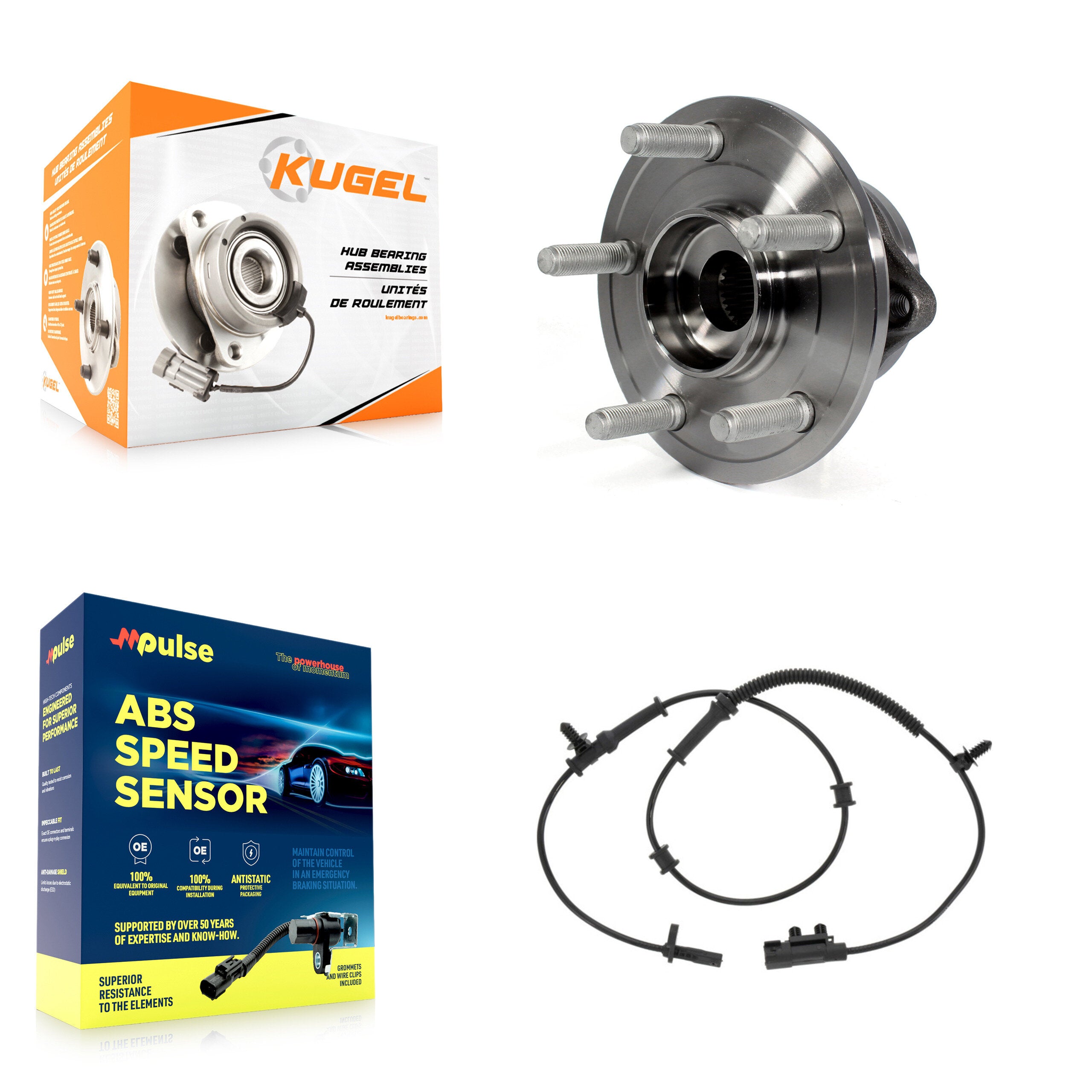 Kugel K7S-100242 Wheel Bearing and Hub Assembly for 2014-2016 Jeep Grand Cherokee, Dodge Durango - Front product image