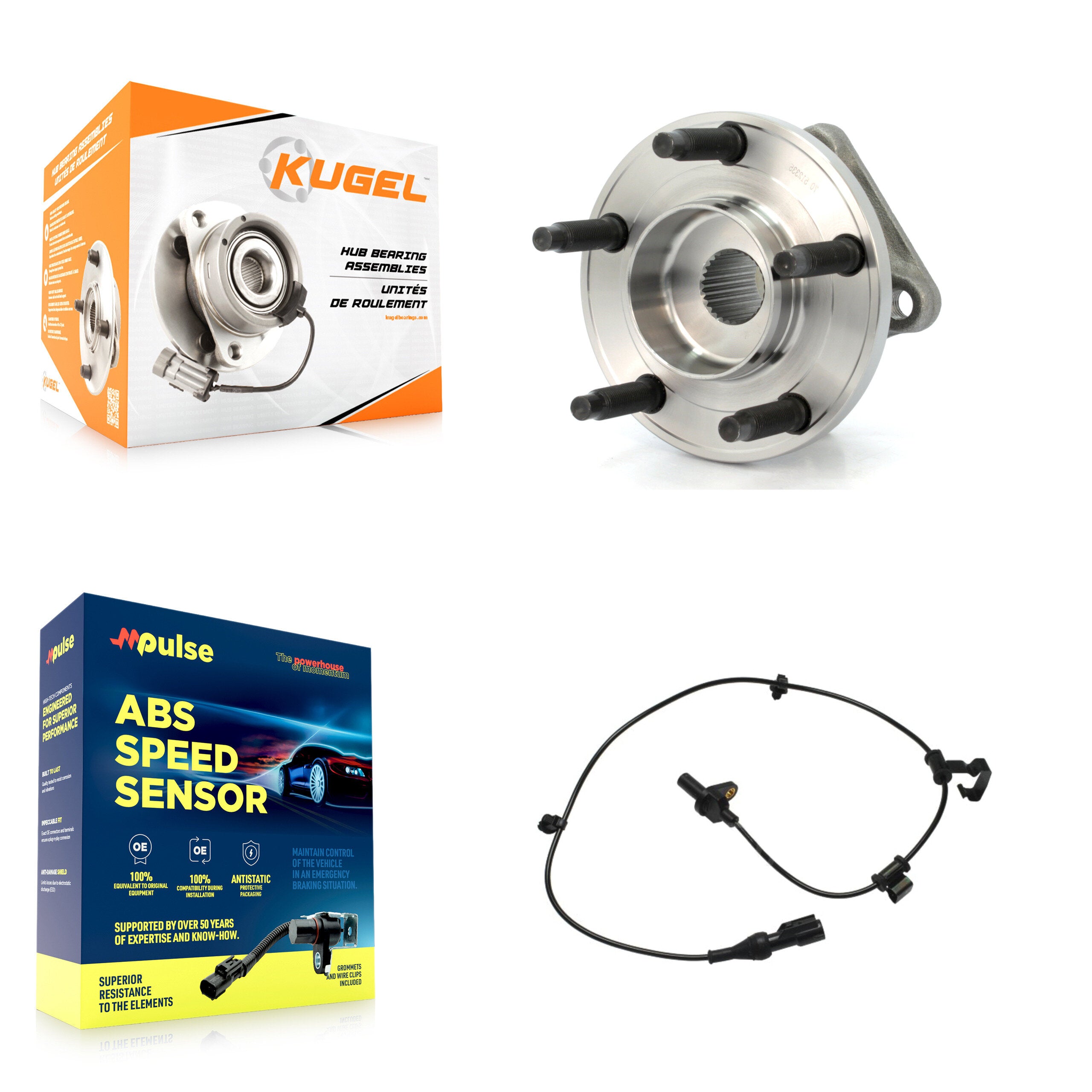 Kugel K7S-100355 Wheel Bearing and Hub Assembly for 2007-2010 Ford Edge, Lincoln MKX - Rear product image