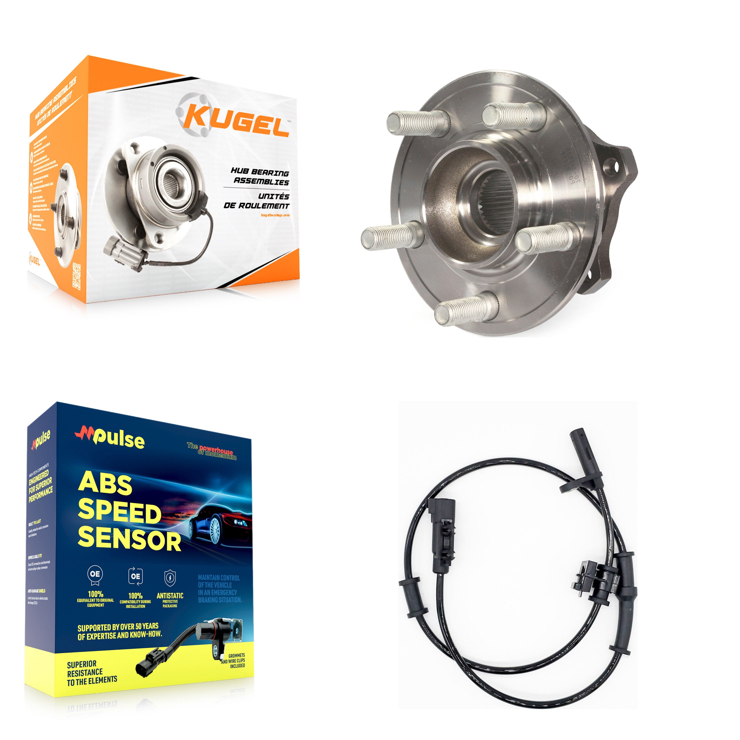 Kugel K7S-100365 Wheel Bearing and Hub Assembly for 2015-2022 Dodge Challenger, Dodge Charger, Chrysler 300 - Rear product image