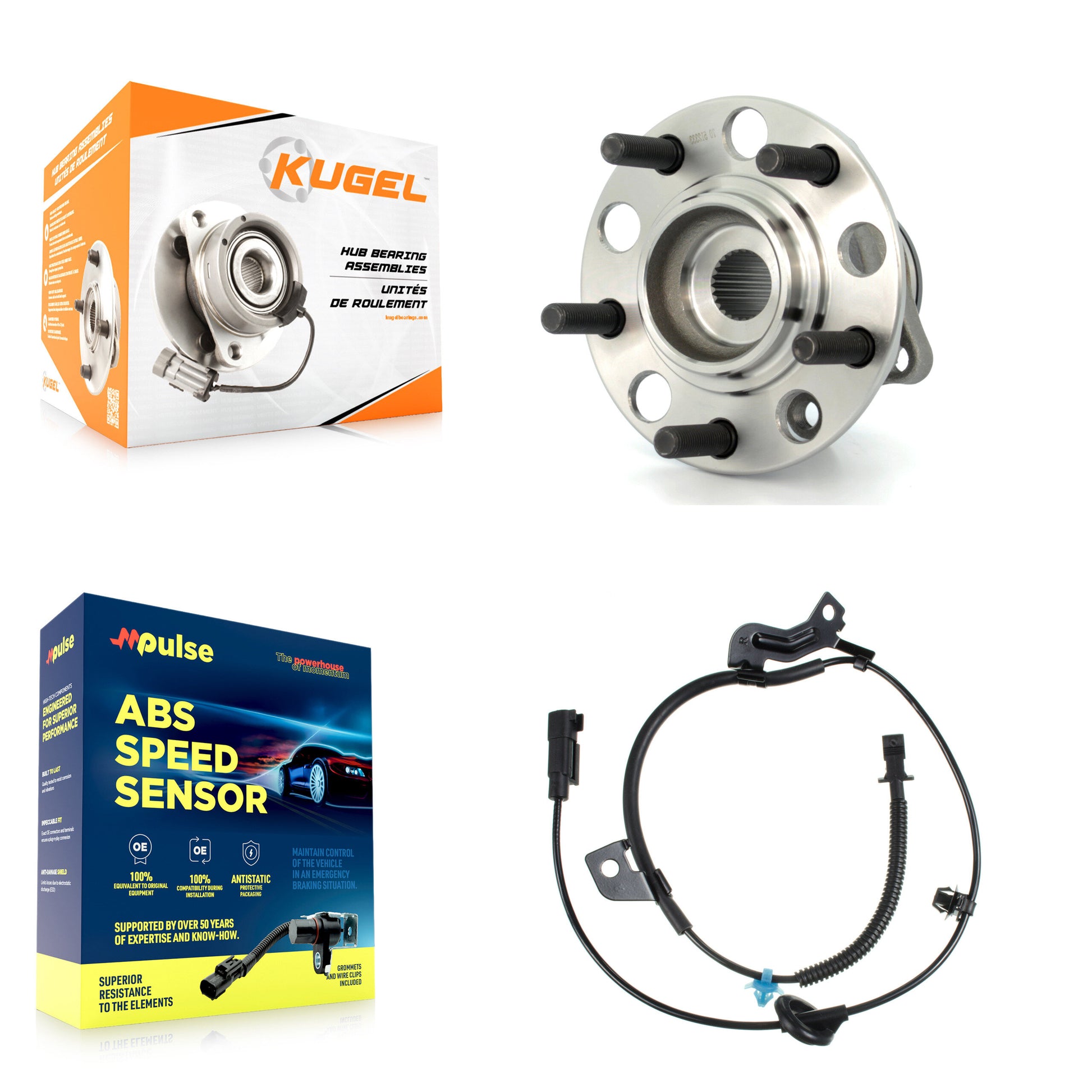 Kugel K7S-100424 Wheel Bearing and Hub Assembly for 2007-2017 Jeep Compass, Jeep Patriot, Dodge Caliber - Rear product image