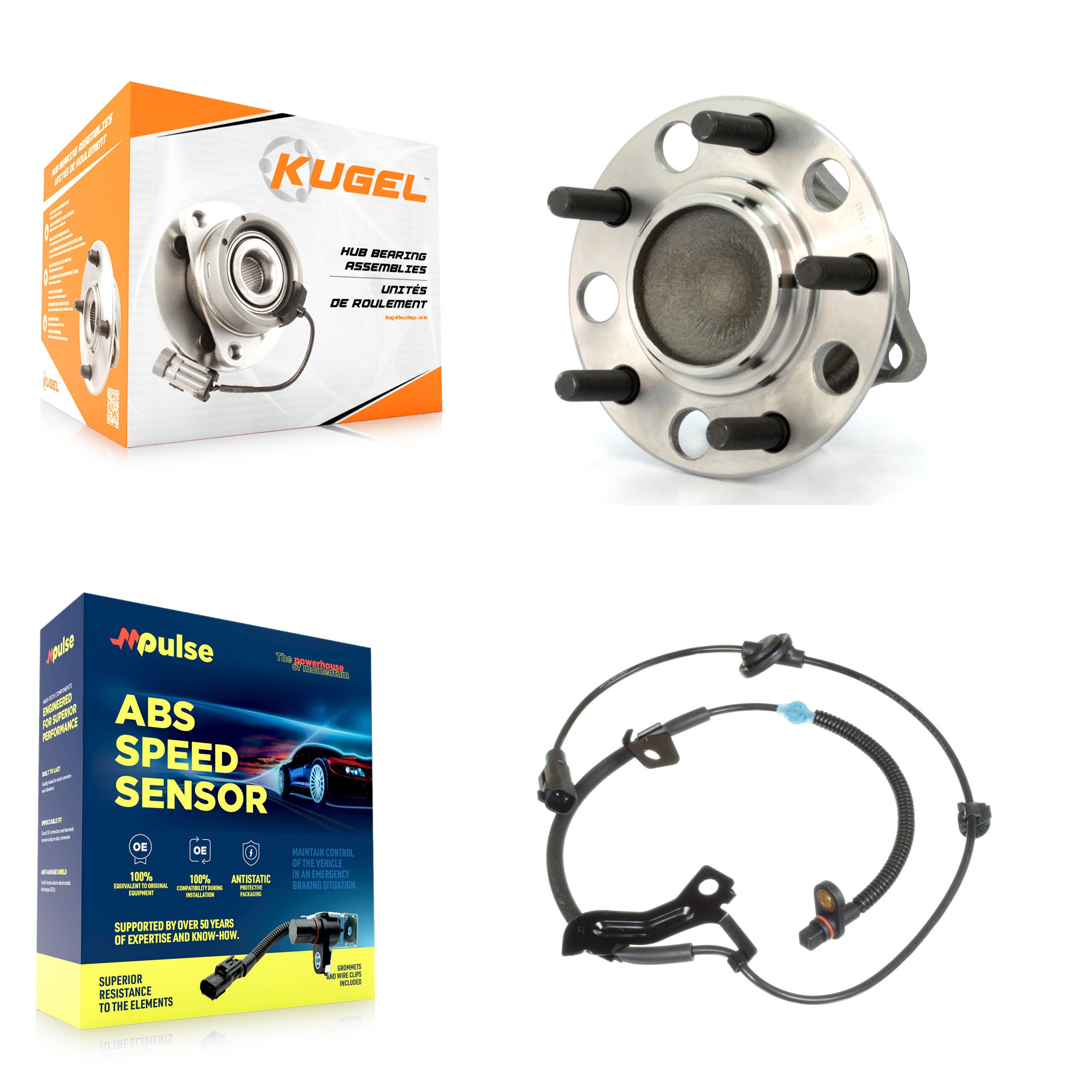 Kugel K7S-100425 Wheel Bearing and Hub Assembly for 2007-2017 Jeep Compass, Jeep Patriot, Dodge Caliber - Rear product image