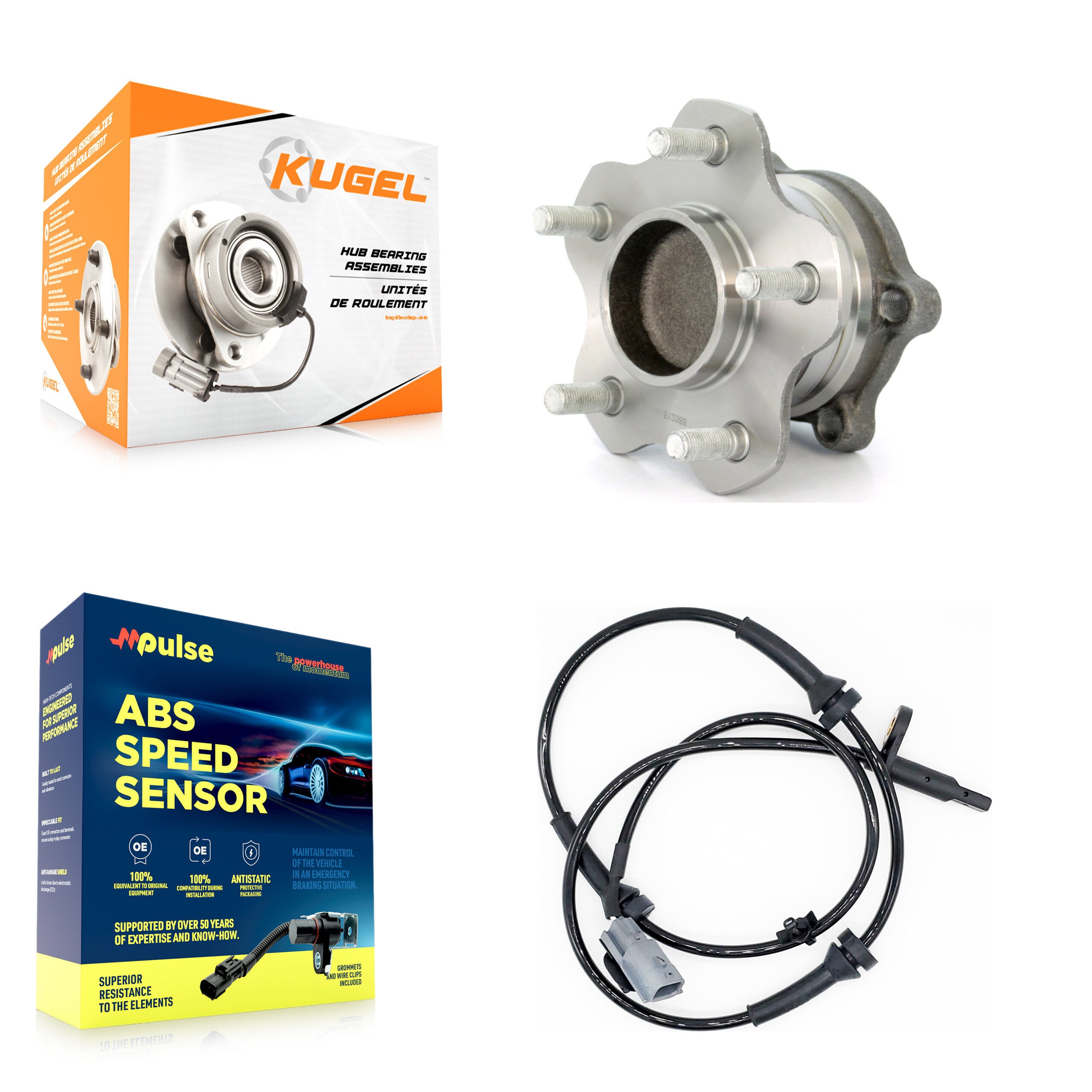 Kugel K7S-100432 Wheel Bearing and Hub Assembly for 2013-2020 INFINITI QX60, Nissan Pathfinder - Rear product image